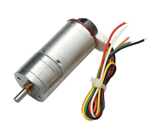 12V DC GA25 - 370 Gear Motor with Speed Encoder Offering 60 Revolutions Per Minute for Robotics and Automation
