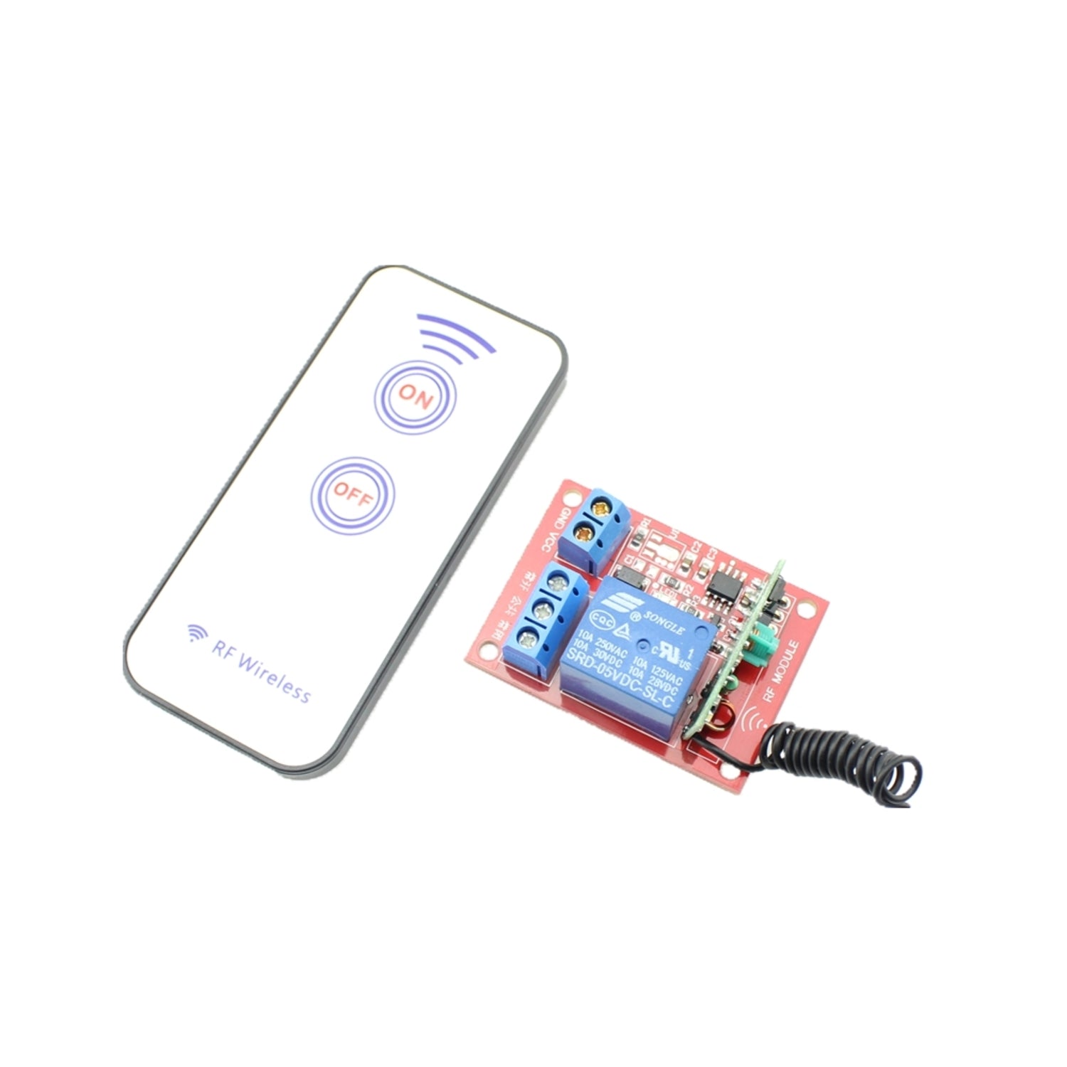 DC 5V 1-Channel RF Wireless Remote Control Module with High-Current Relay