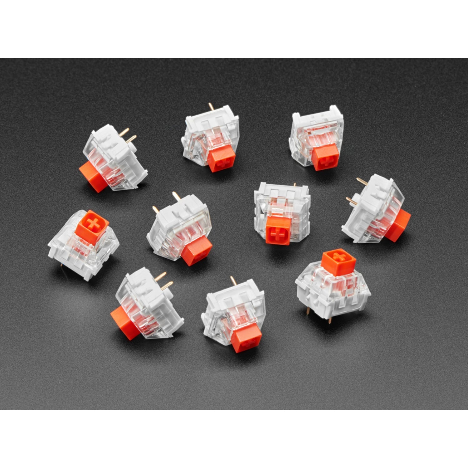High - Quality Kailh Linear Red Mechanical Key Switches - Pack of 10, Compatible with Cherry MX Red for Custom Keyboard Building