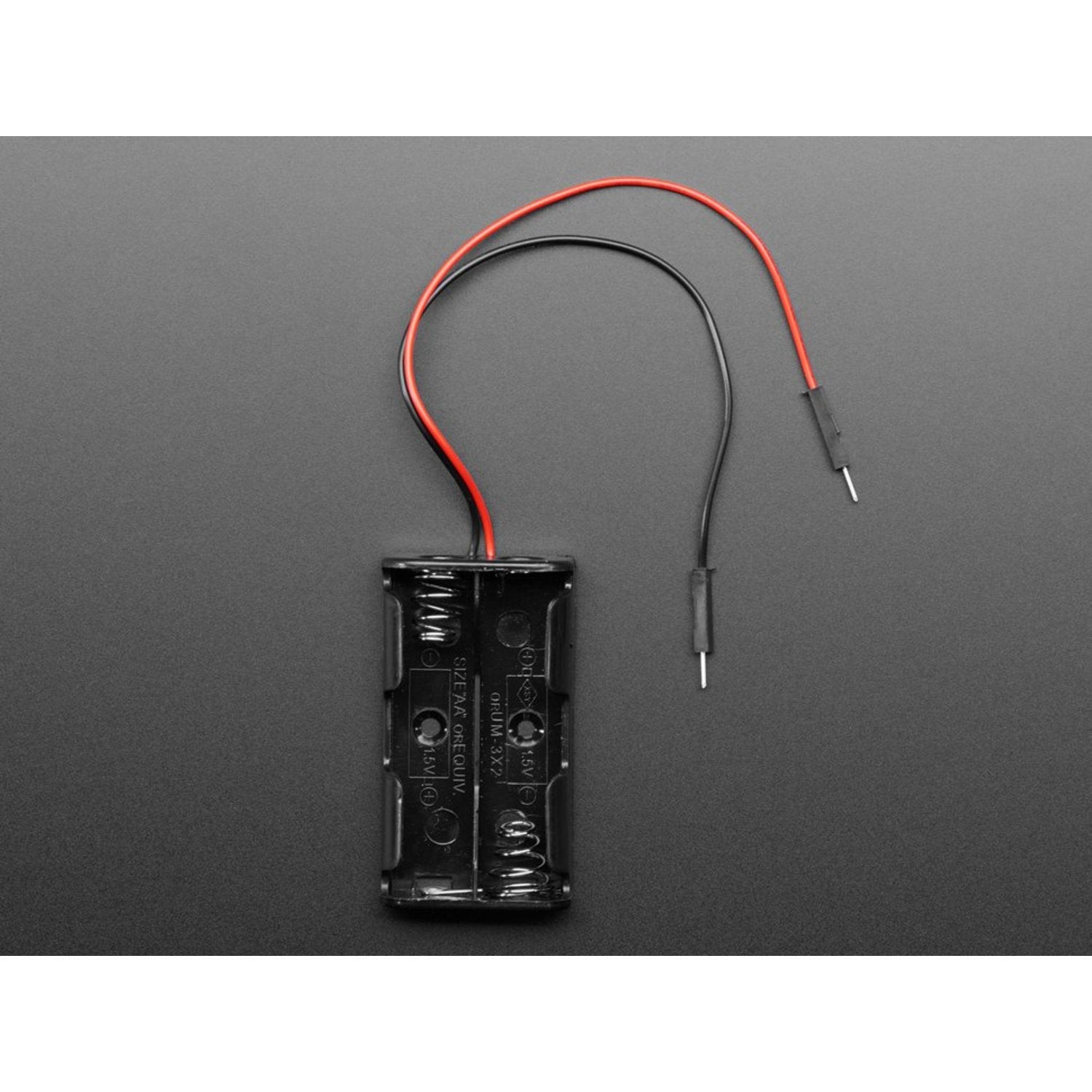Premium 2 x AA Battery Holder with Jumper Header Wires for Easy Breadboard Use