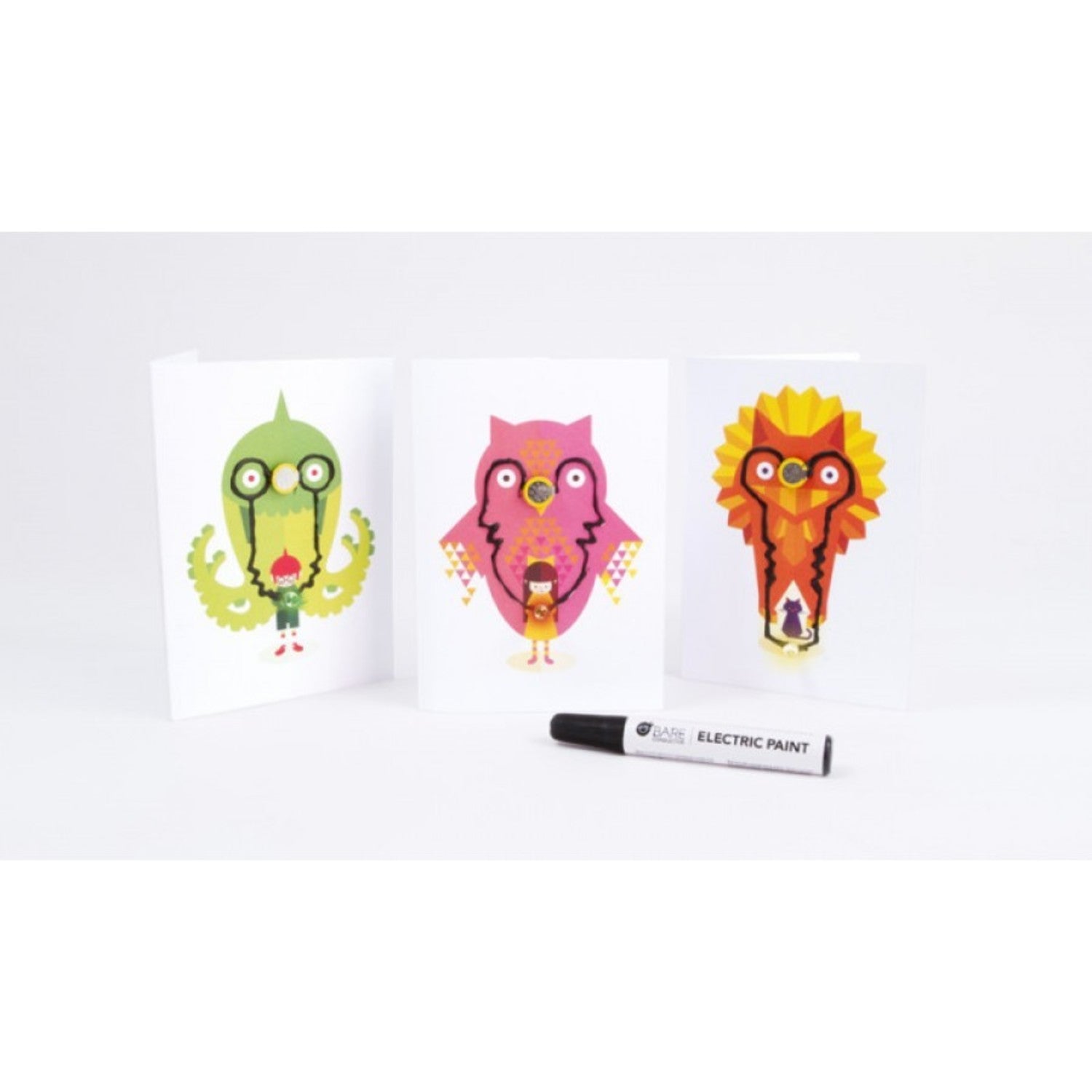 Power Animals Flashing Card Set - Ideal for All Ages