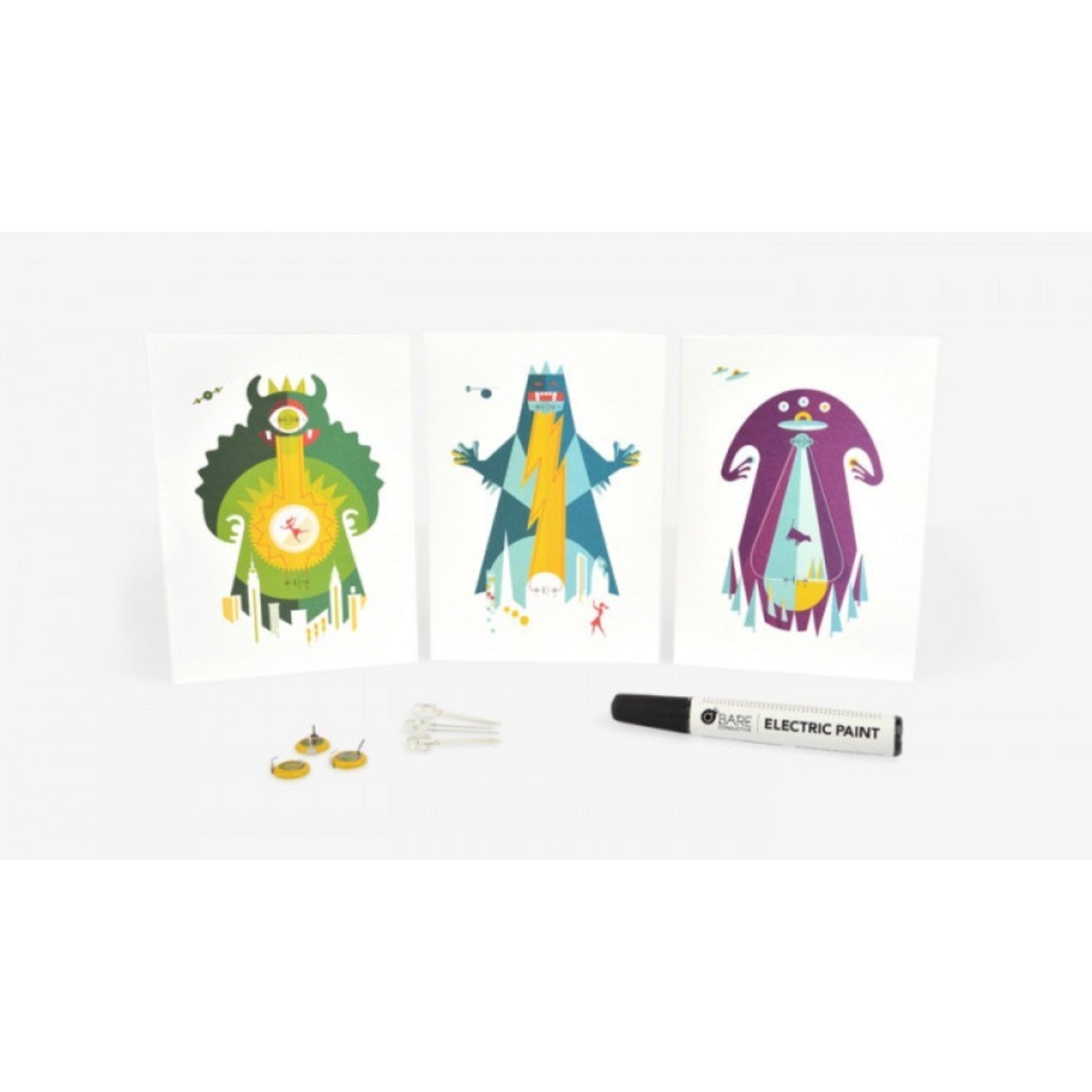 Conductive Encounters - Interactive Flashing Card Set for Electronics Enthusiasts of All Ages