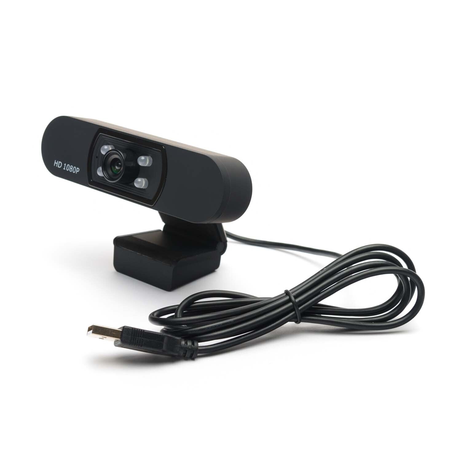 High - Quality 1080p Compact Black Webcam for Multiple Messaging Apps