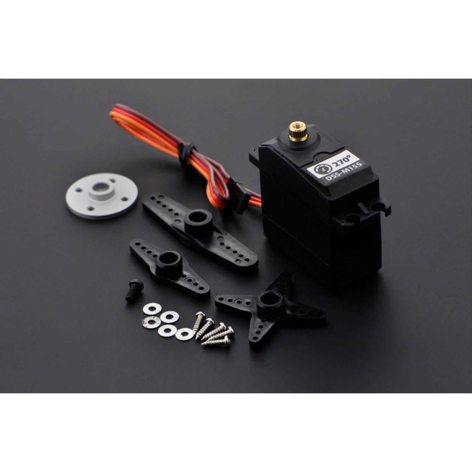 DF Heavy - Duty Metal Geared Standard Servo with 15Kg Torque and 270° Wide Angle (DSS - M15S)