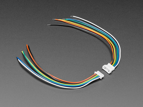 10 cm Long 1.25mm Pitch 6-pin Matching Connector Cable Pair for Electrical Connections