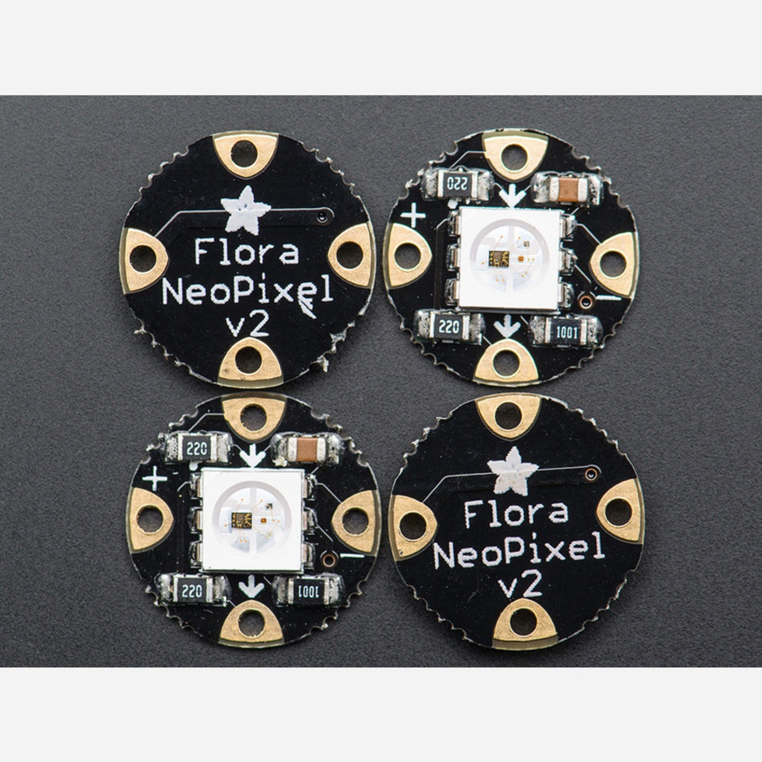 Flora RGB Smart NeoPixel v2 - 4-Piece Pack with High-Speed Tech