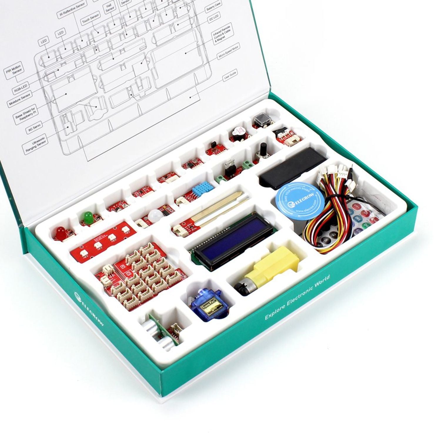 Comprehensive Crowtail Starter Kit Ideal for Initiating Raspberry Pi and Python Learning
