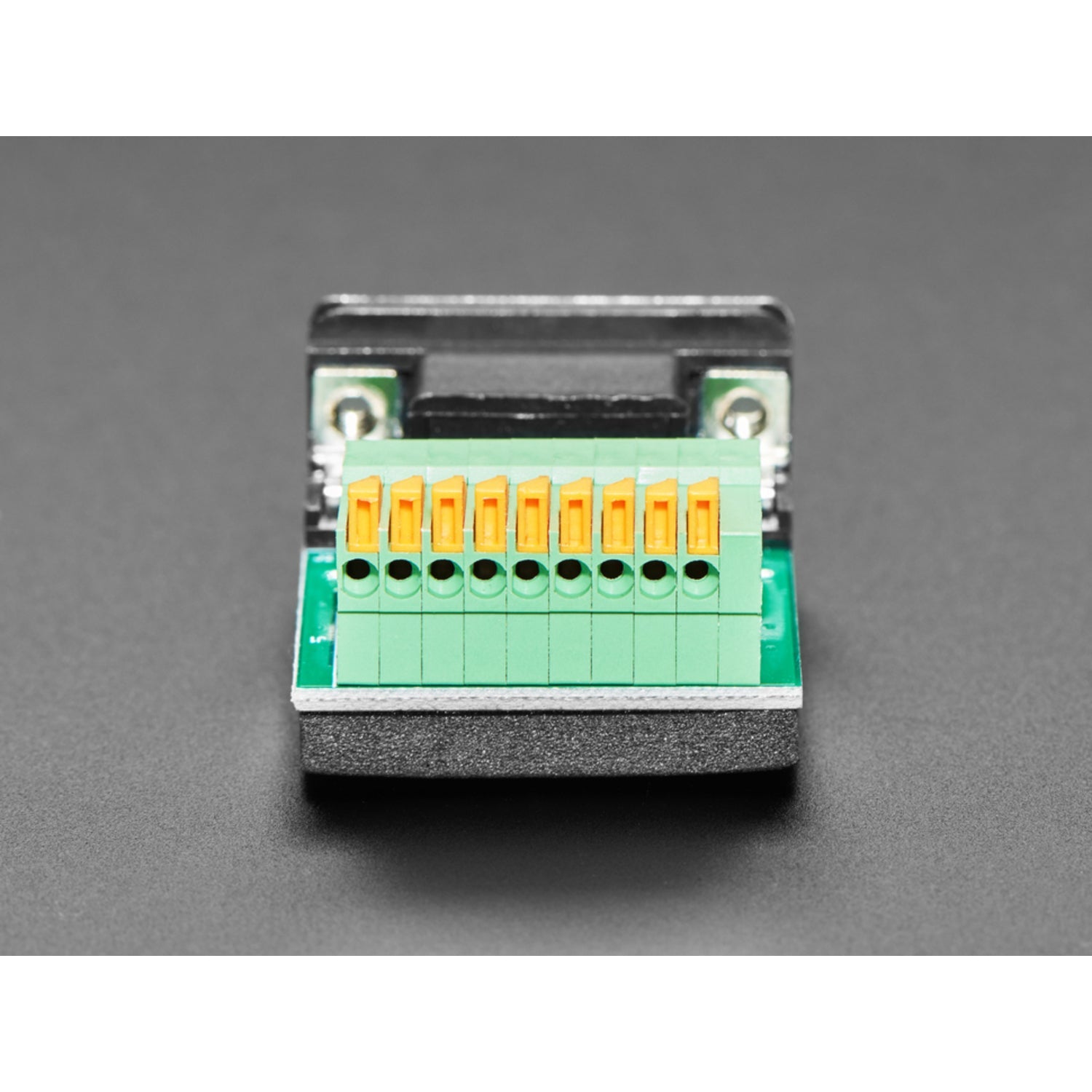 DE-9 (DB-9) Female Socket to Terminal Spring Block Adapter for Easy Custom Wiring