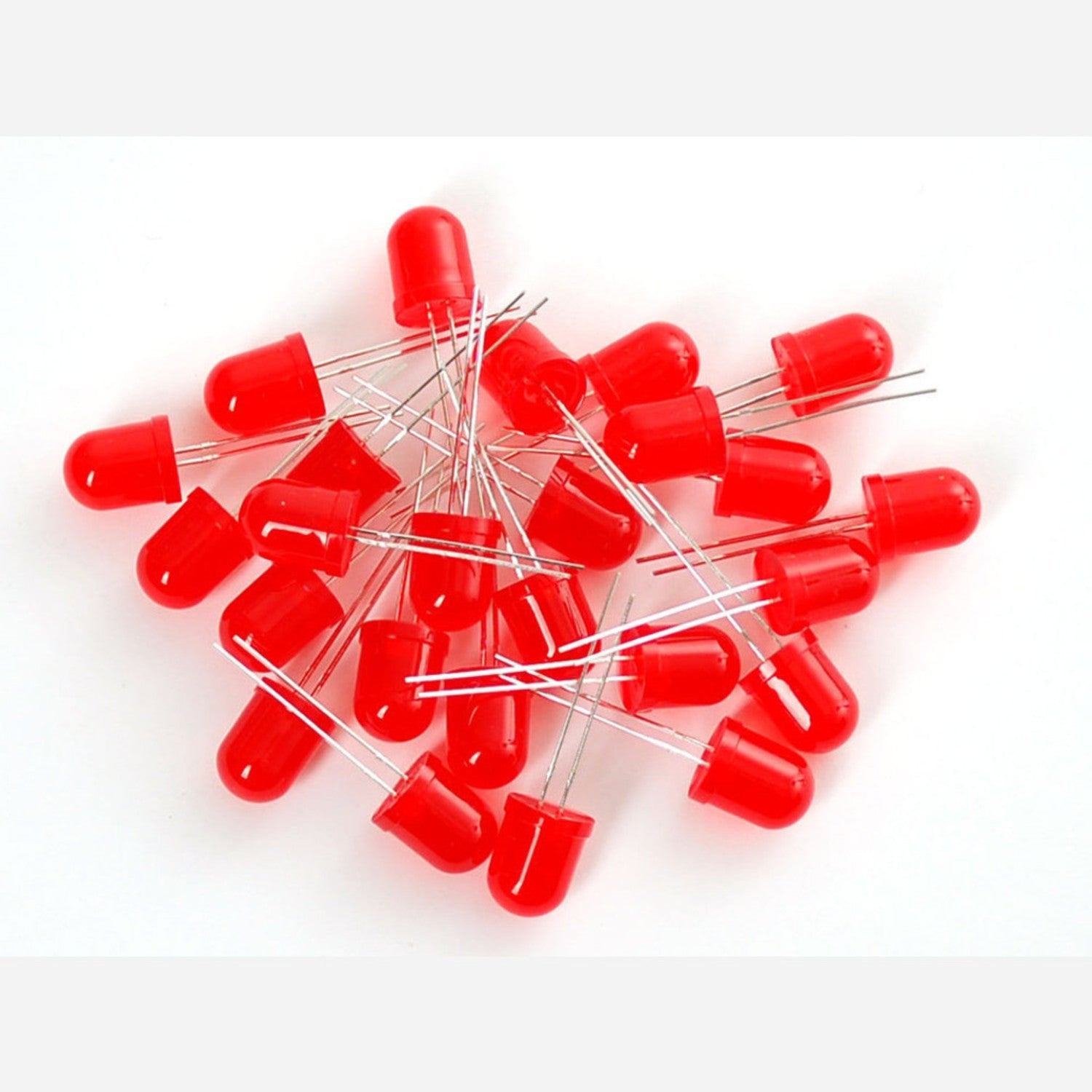 25-Pack 10mm Diffused Bright Red LEDs for Daytime Visibility