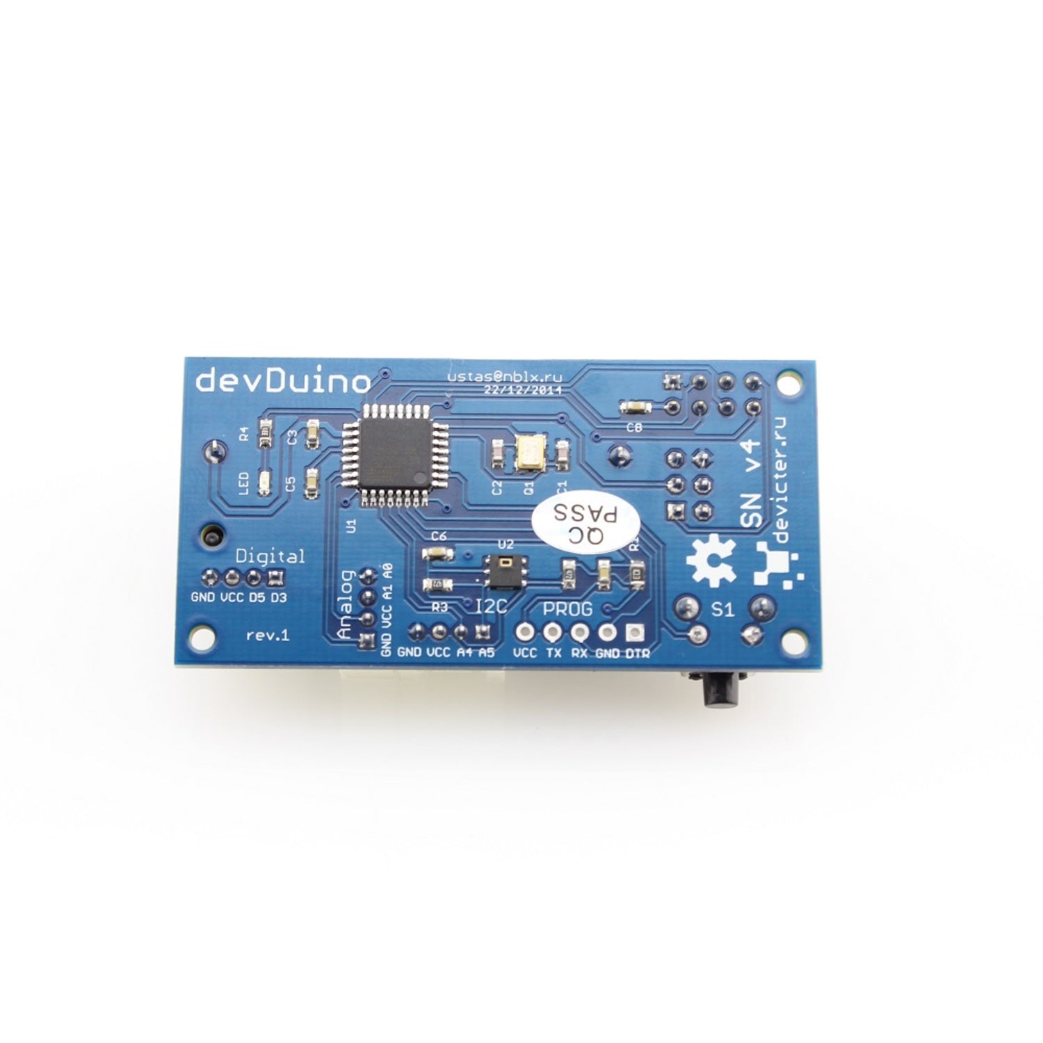 ATmega 328-based Devicter Sensor Node V4 with Integrated Sensors