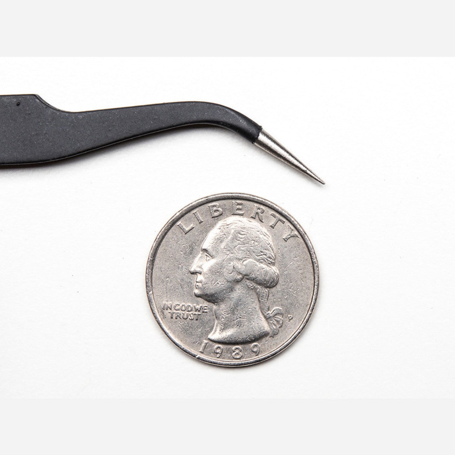 120mm ESD-safe Fine-tip Curved Tweezers for Precise Component Handling