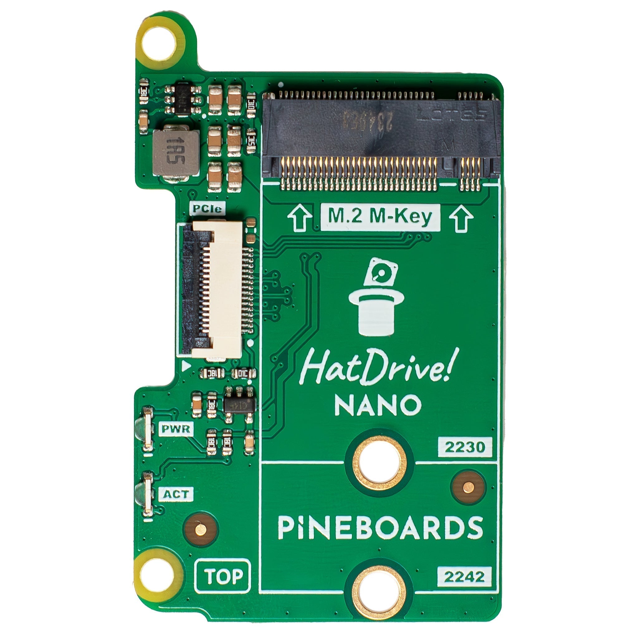 Pineboards HatDrive! Nano - Compact M.2 HAT for Raspberry Pi 5