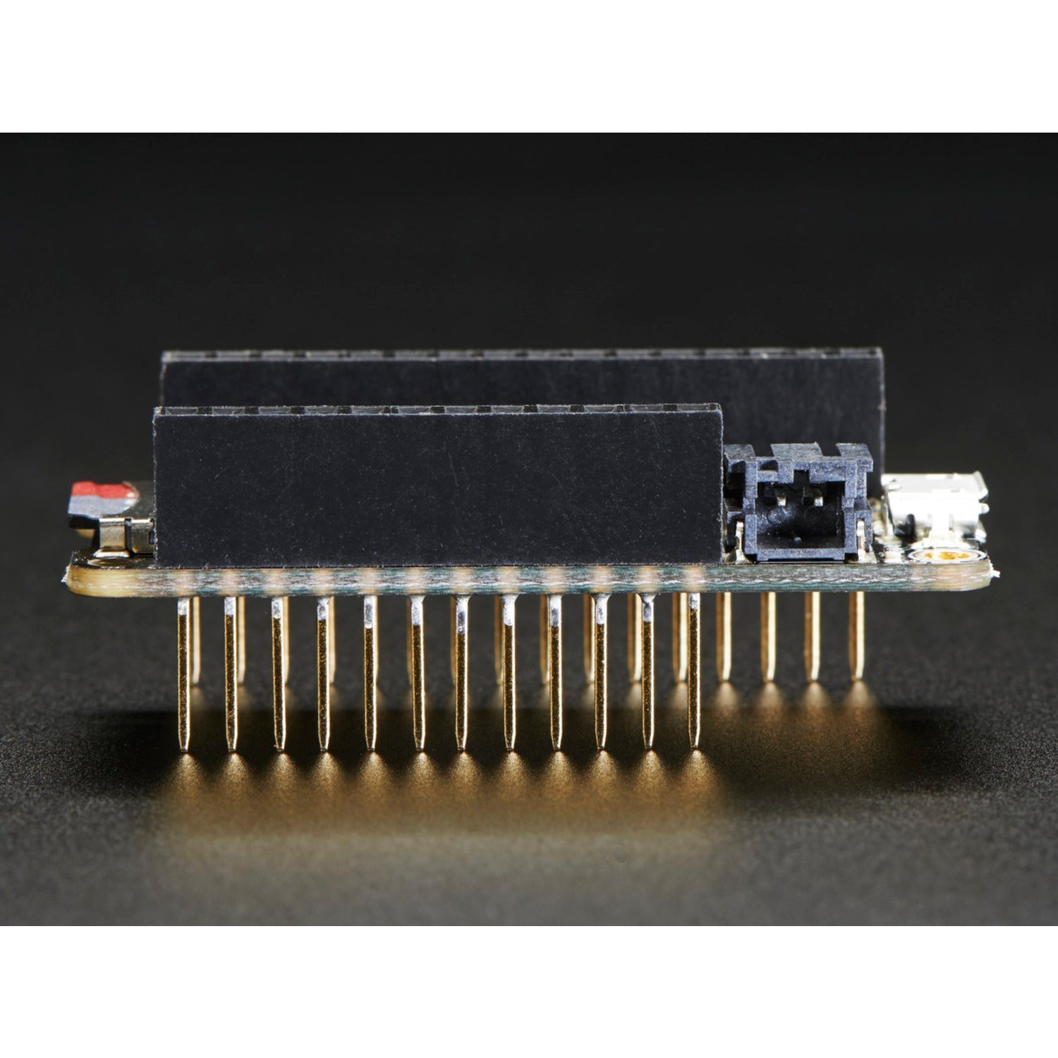12-pin and 16-pin Female Feather Stacking Headers for Easy Circuit Building