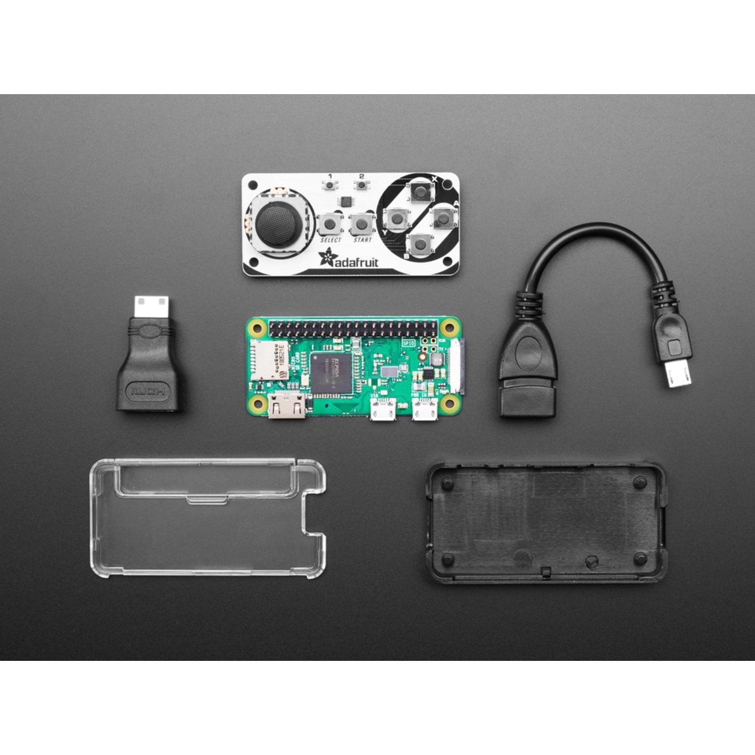 Joy Bonnet Package without Soldering - Including Raspberry Pi Zero WH for Gaming
