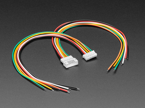 2.0mm Pitch 6-pin Matching Connector Cable Pair Compatible with JST PH - Ideal for Low-Current Applications
