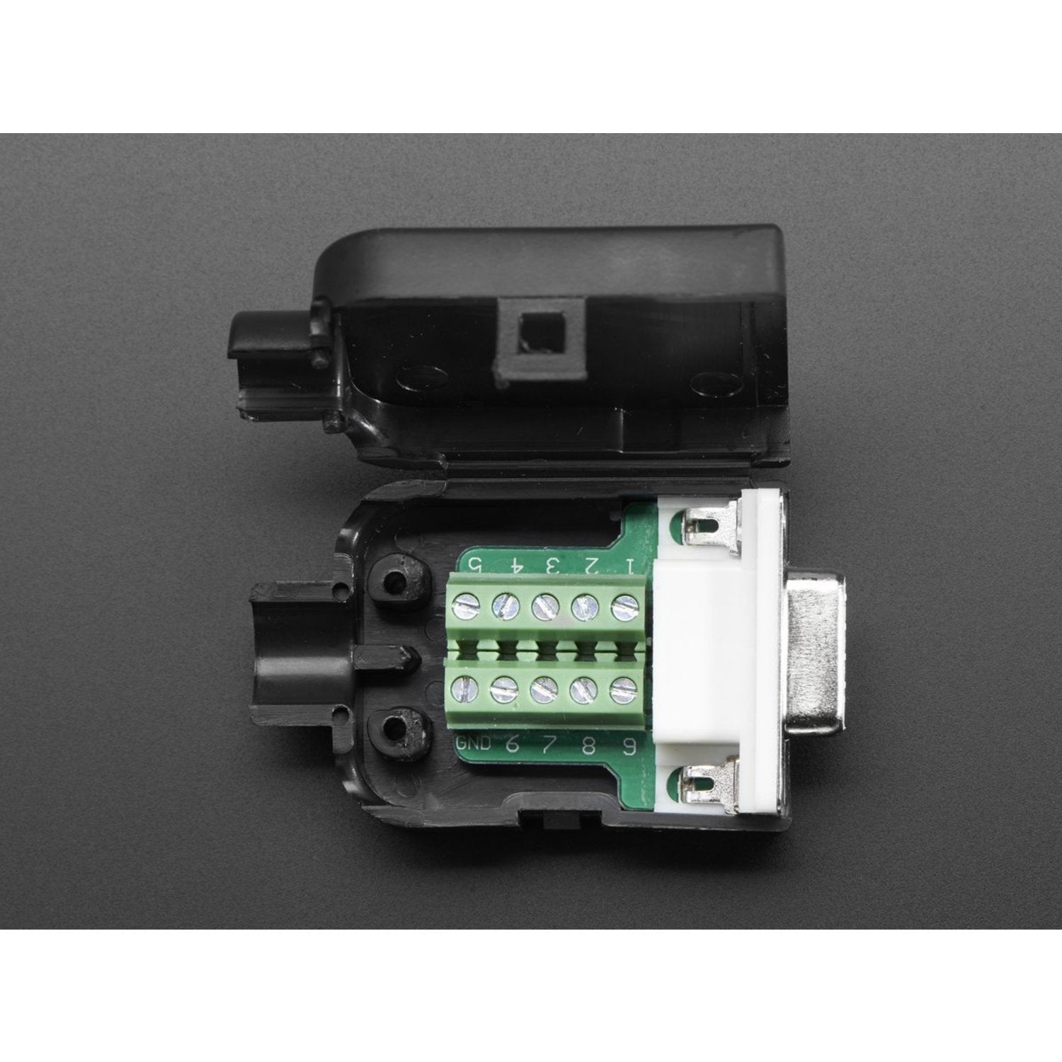 DE-9 (DB-9) Female Socket Connector to Terminal Block Breakout Adapter for Custom Cable and Interface Creation