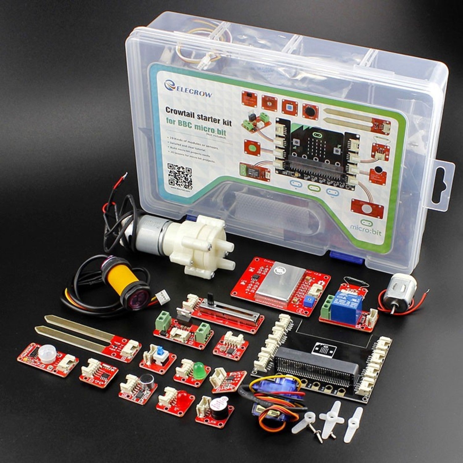 Crowtail Beginner Starter Kit Compatible with Micro:bit 2.0 (Micro:bit Not Included)