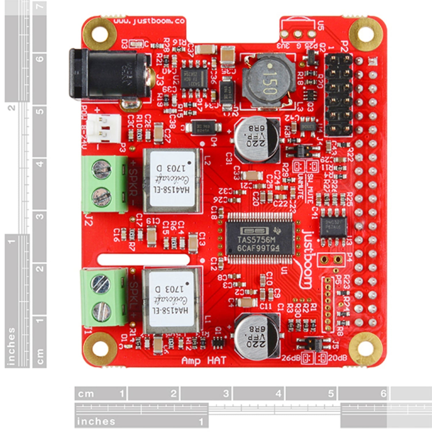 JustBoom High - Quality Plug - and - Play Amp HAT for Raspberry Pi