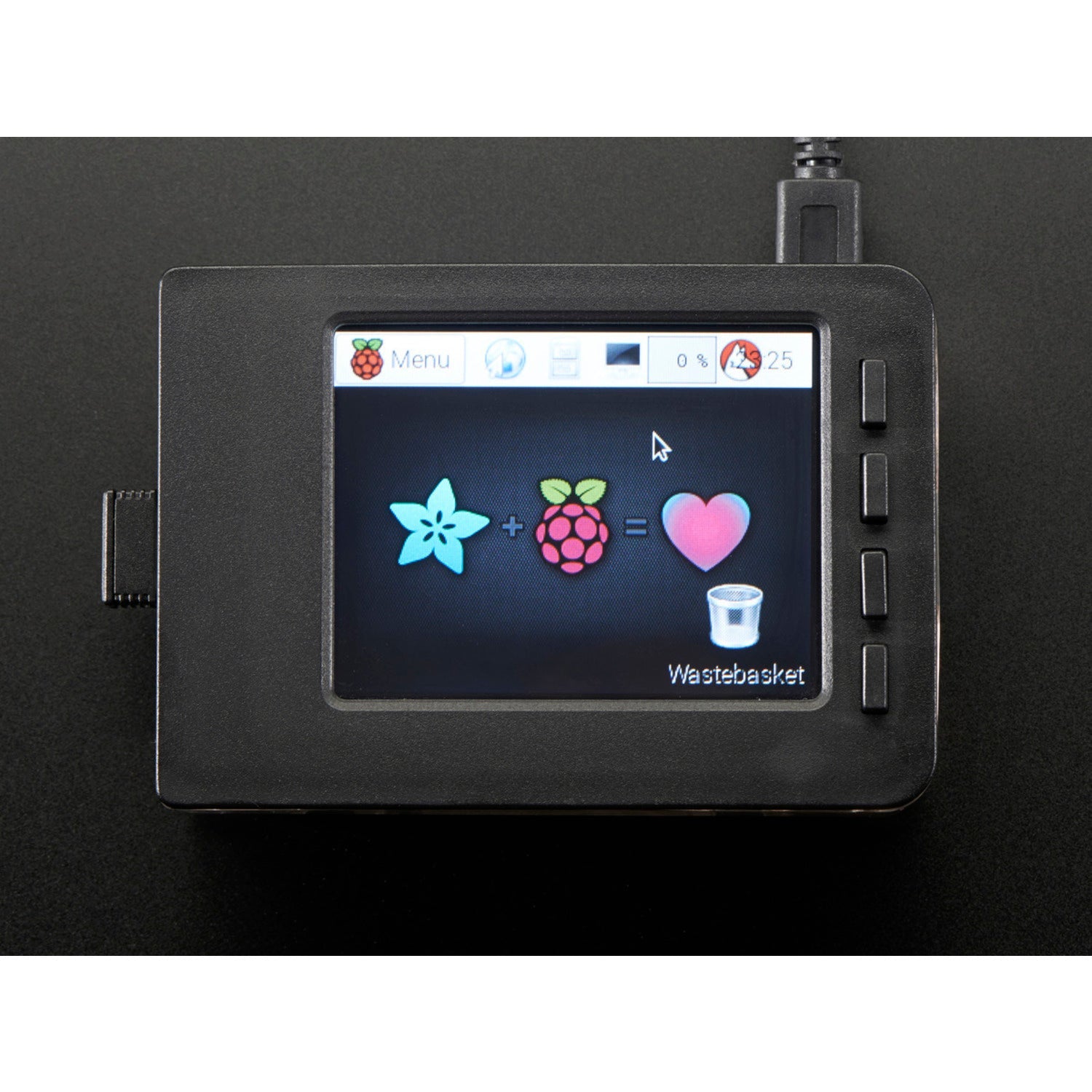 High - Quality Faceplate and Button Pack Designed for 2.8 - inch PiTFTs Compatible with Raspberry Pi B+, Pi 2, and Pi 3