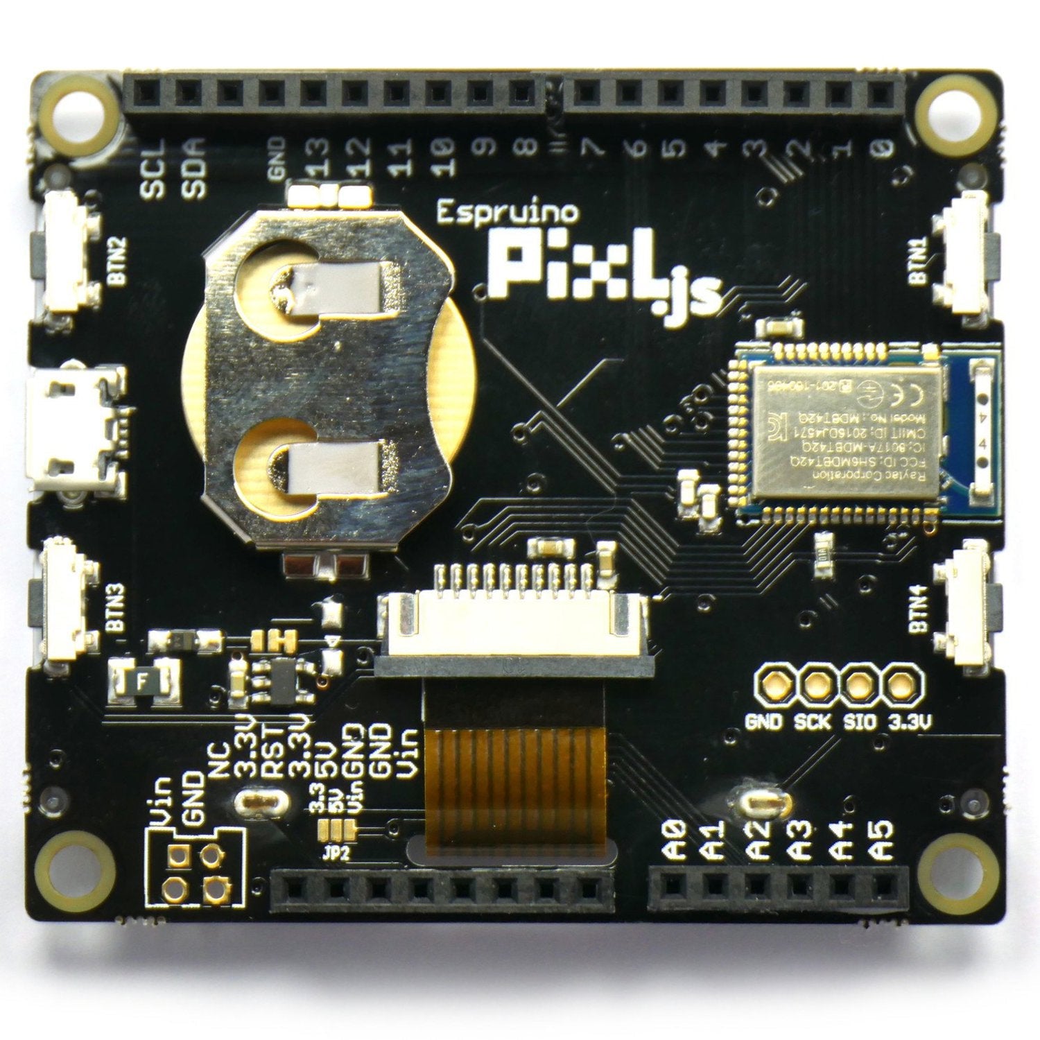 Espruino Pixl.js Smart LCD Device with Bluetooth LE Functionality
