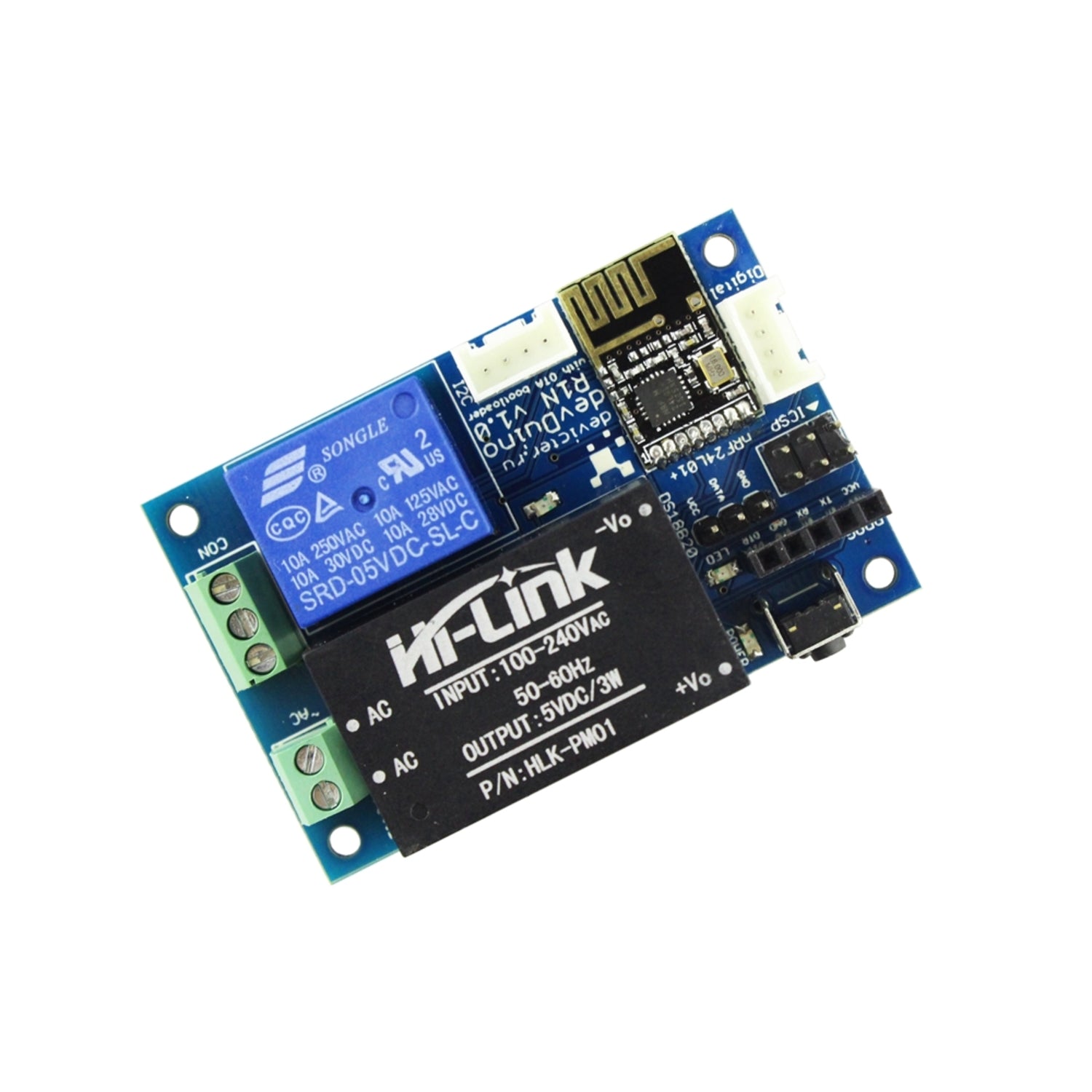 Devicter Relay 1 Node V1.0 (ATmega 328) - Supports OTA Firmware Update
