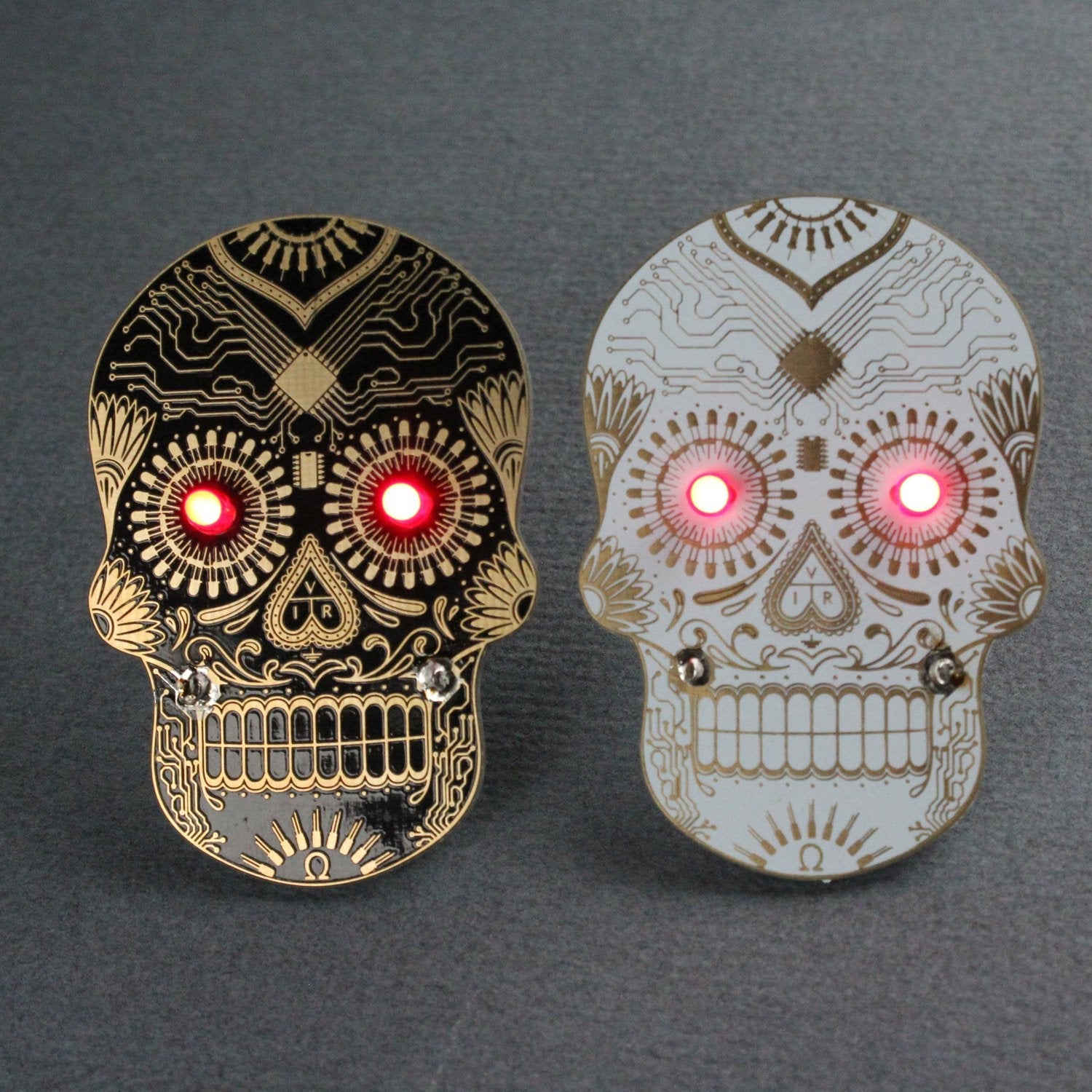 Black Day of the Geek Soldering Badge Kit with Colorful LED Options