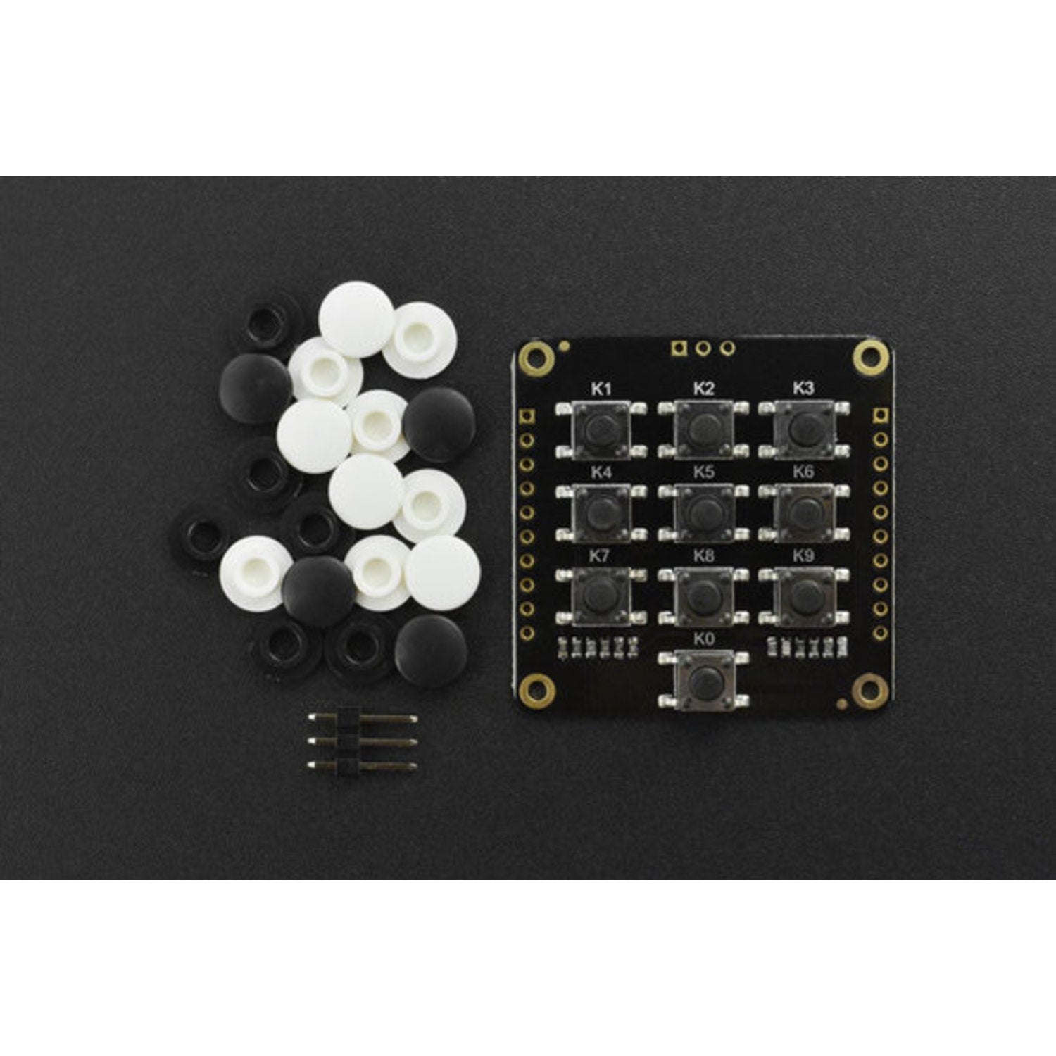 Fermion: 10-Key AD Keyboard Breakout with Comfortable Button Caps