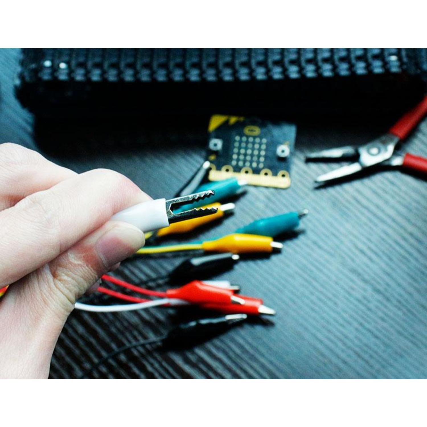 10-piece Set of 35cm DIY Alligator Clips Connection Cables for BBC micro:bit