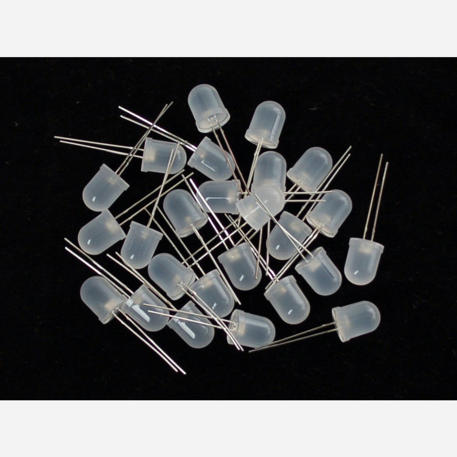 25-Pack 10mm Diffused Cool White High-Brightness LEDs