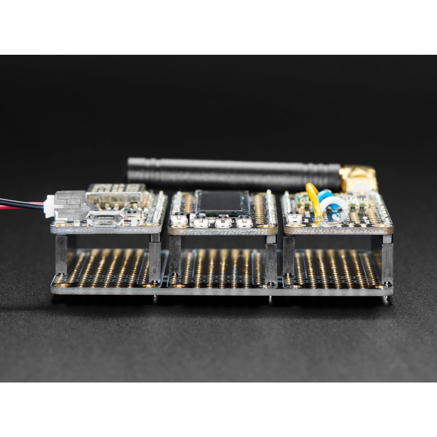 Mini Prototyping Add - on Kit for Feathers: FeatherWing Tripler