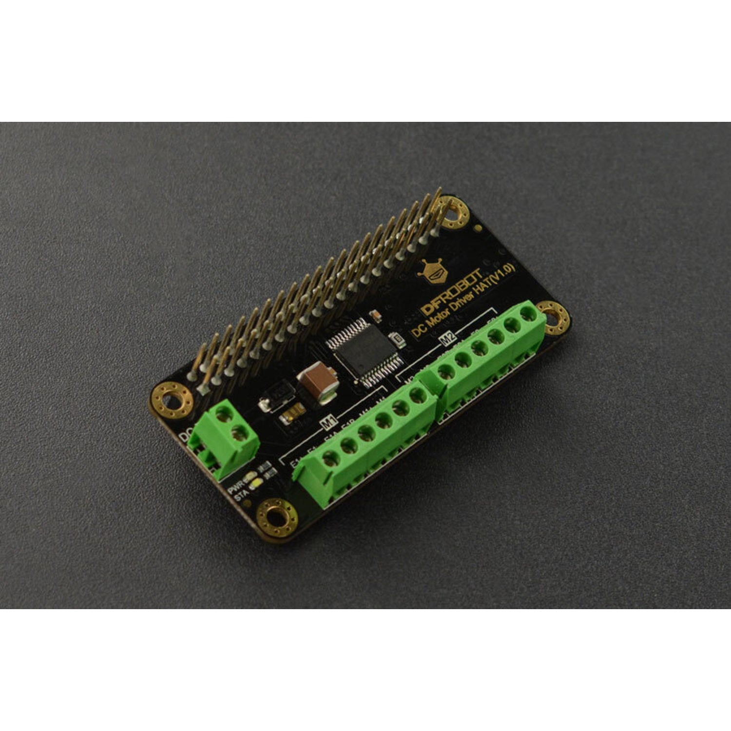 V1.0 DC Motor Driver HAT for Raspberry Pi with Encoder Interface