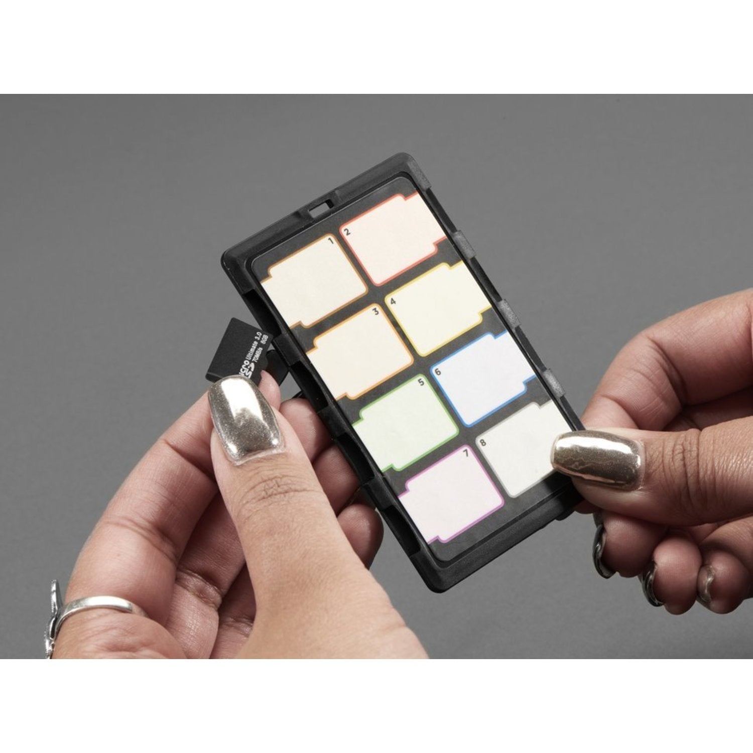 DiMeCard Super-Slim 8-Piece microSD Storage Card Holder