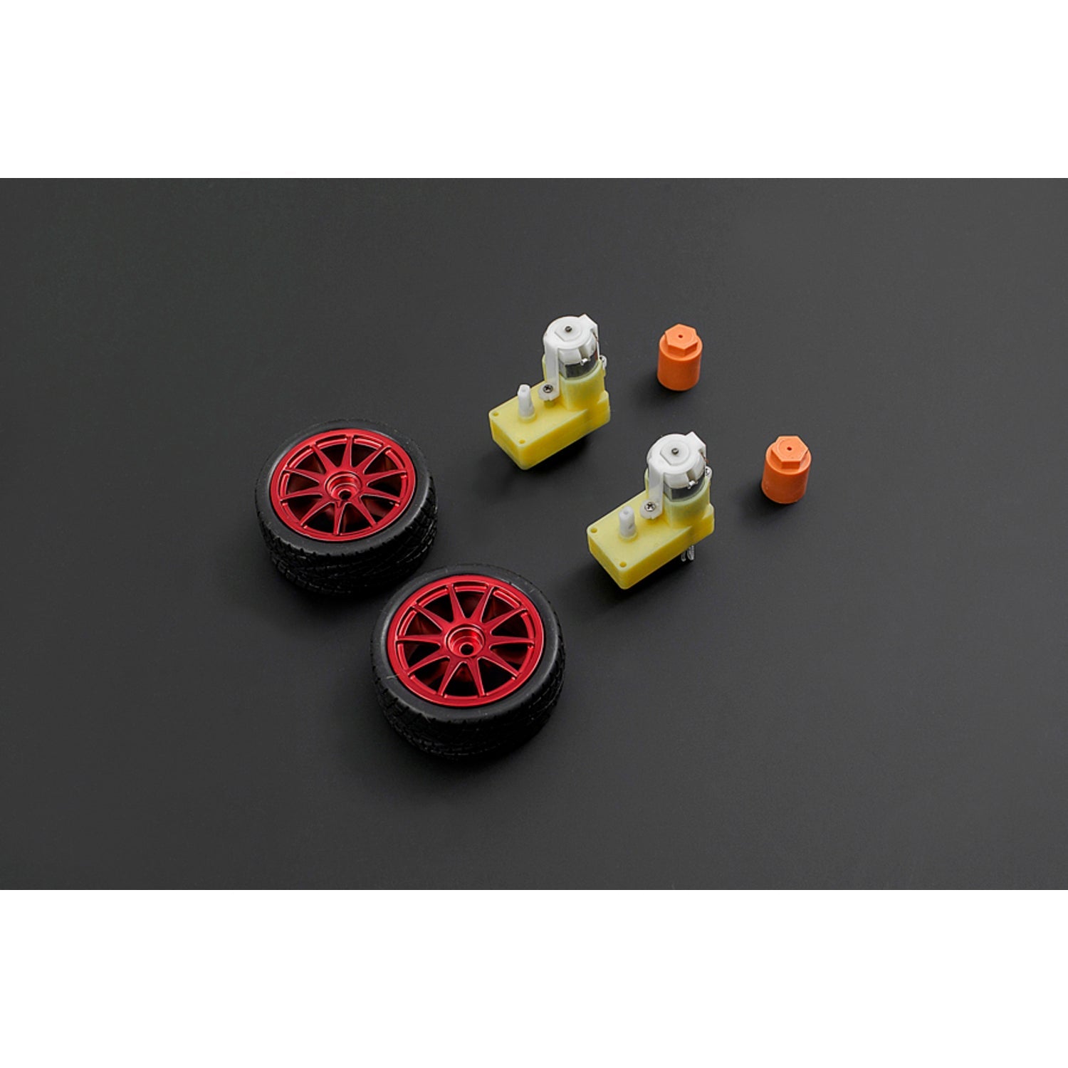 Vibrant Red D65mm Wheel Set for 2WD and 4WD Platforms