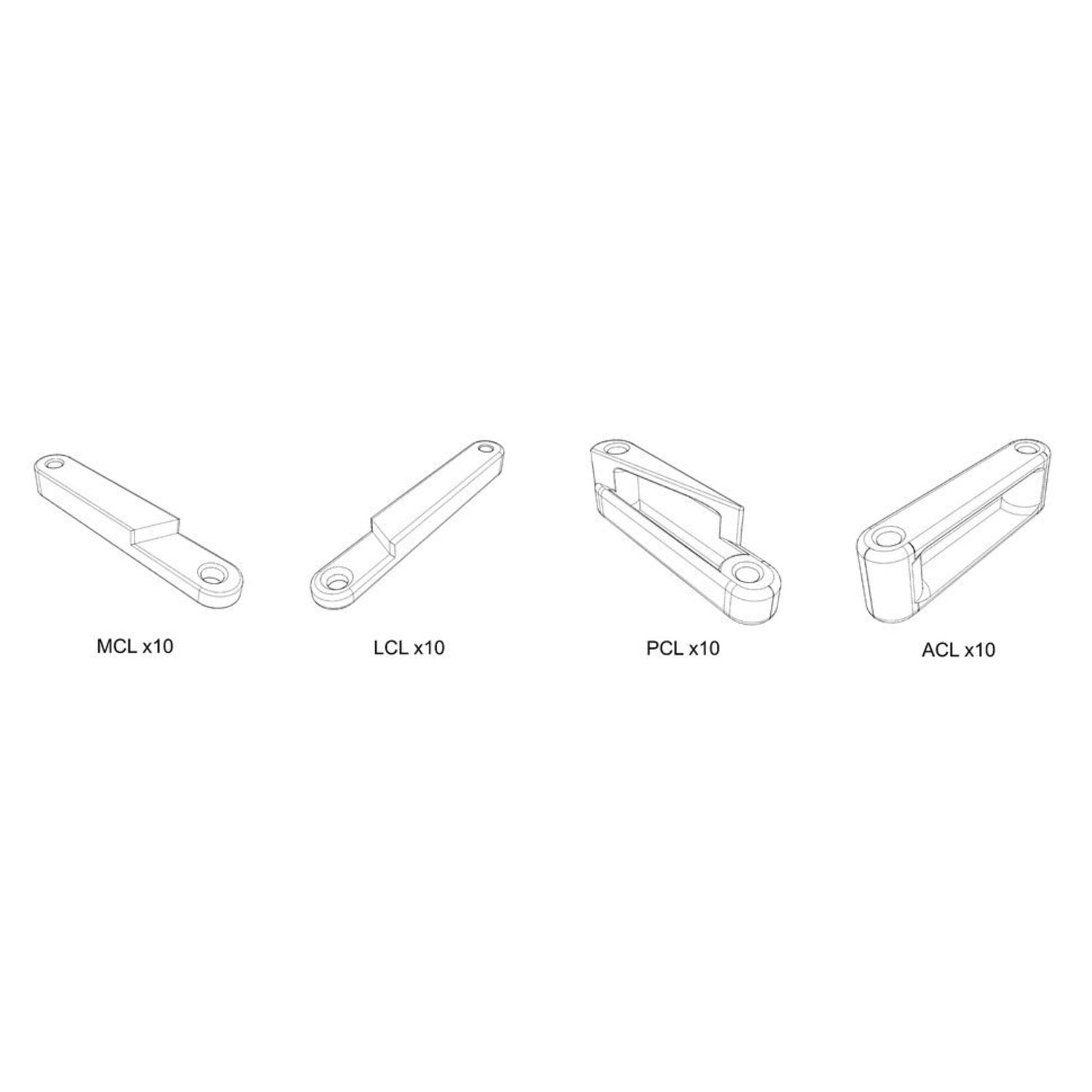 Premium Humble Velocipede 3D - Printed Ligaments Connector Kit