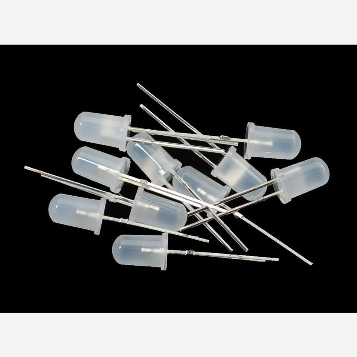 10-Pack 5mm Diffused RGB LEDs with Fast Flashing Effect