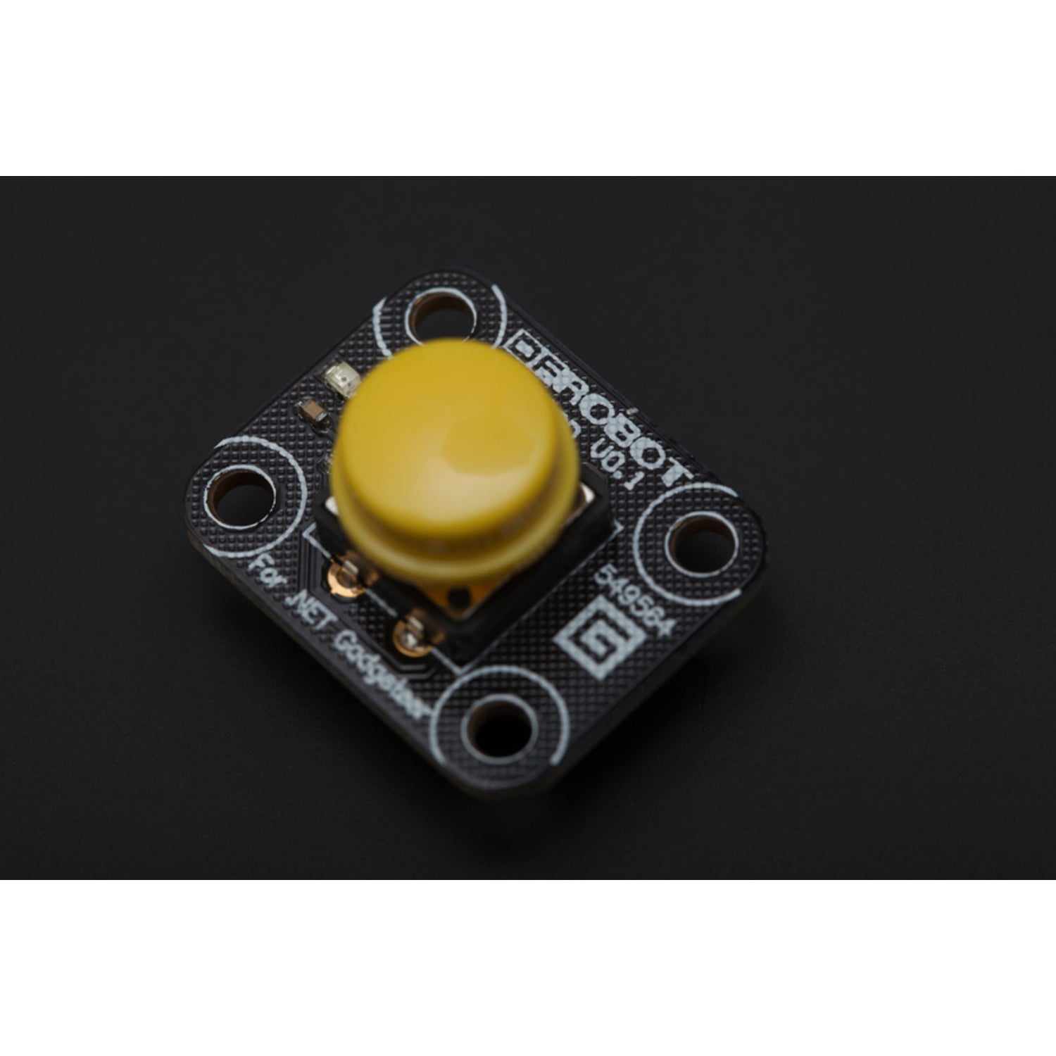 Luminous Yellow Digital Push Button Compatible with .NET Gadgeteer