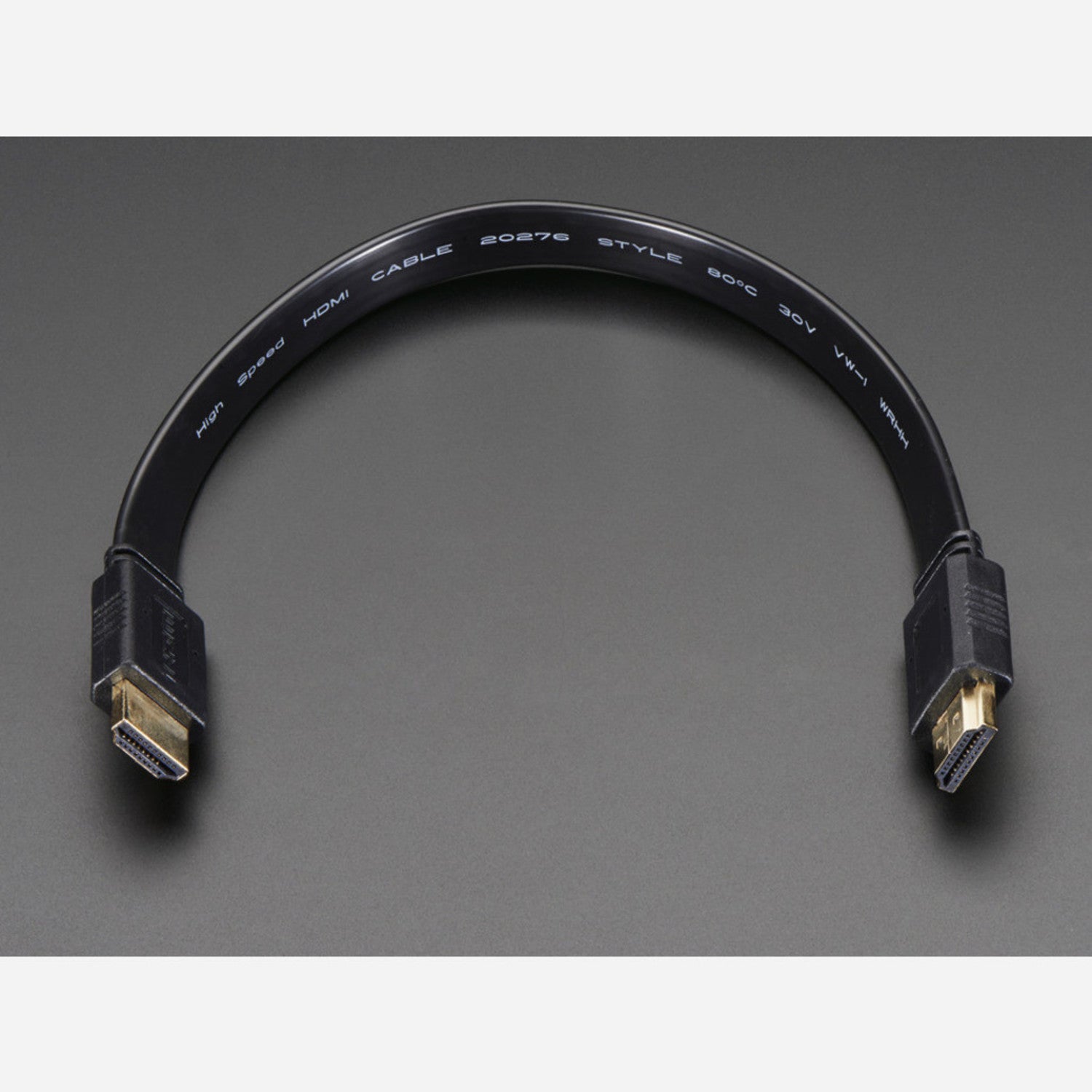 1-Foot (Approximately 30cm) Long Flat HDMI Cable for Device Connection