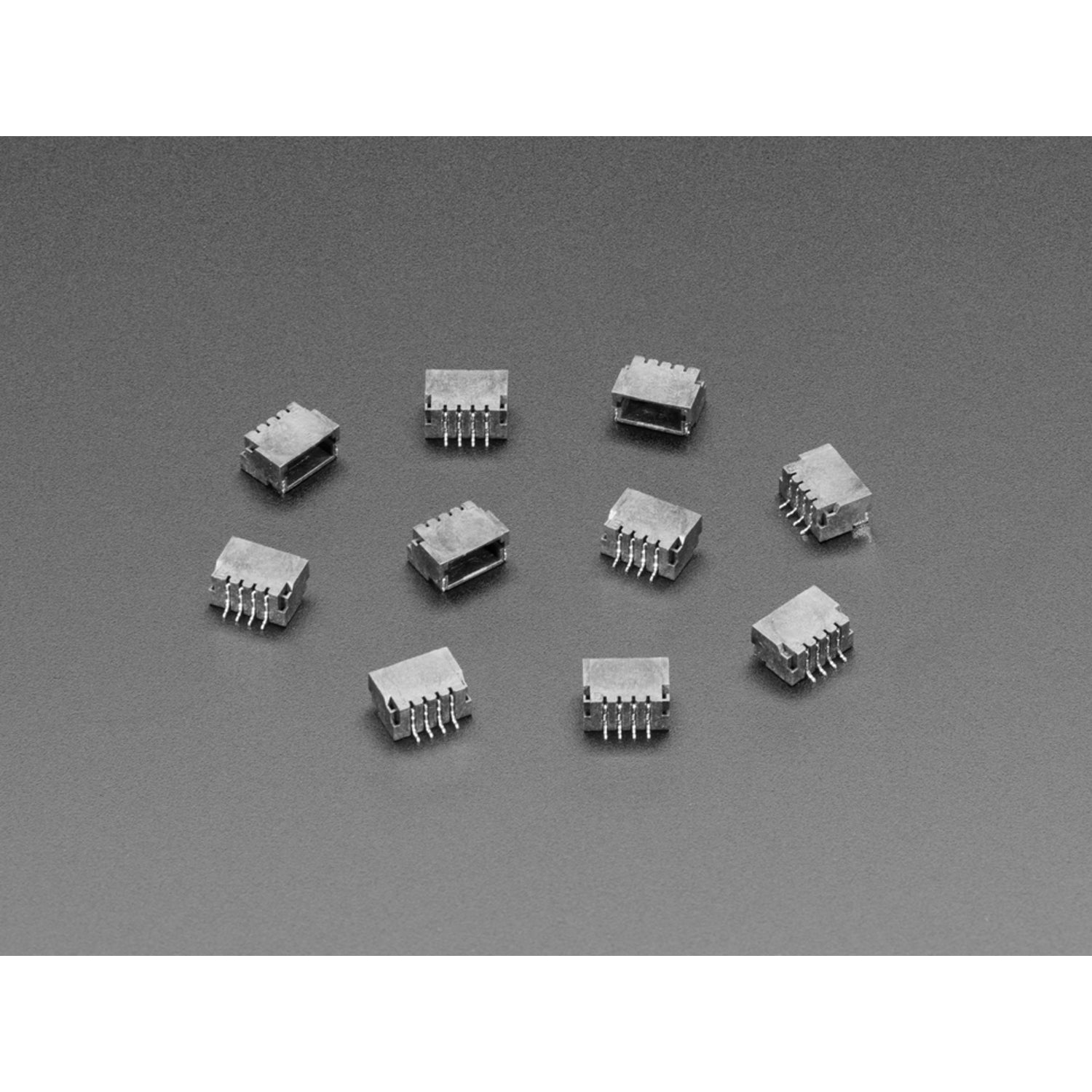10-Pack Qwiic-Compatible JST SH 4-Pin Right Angle Micro Connectors