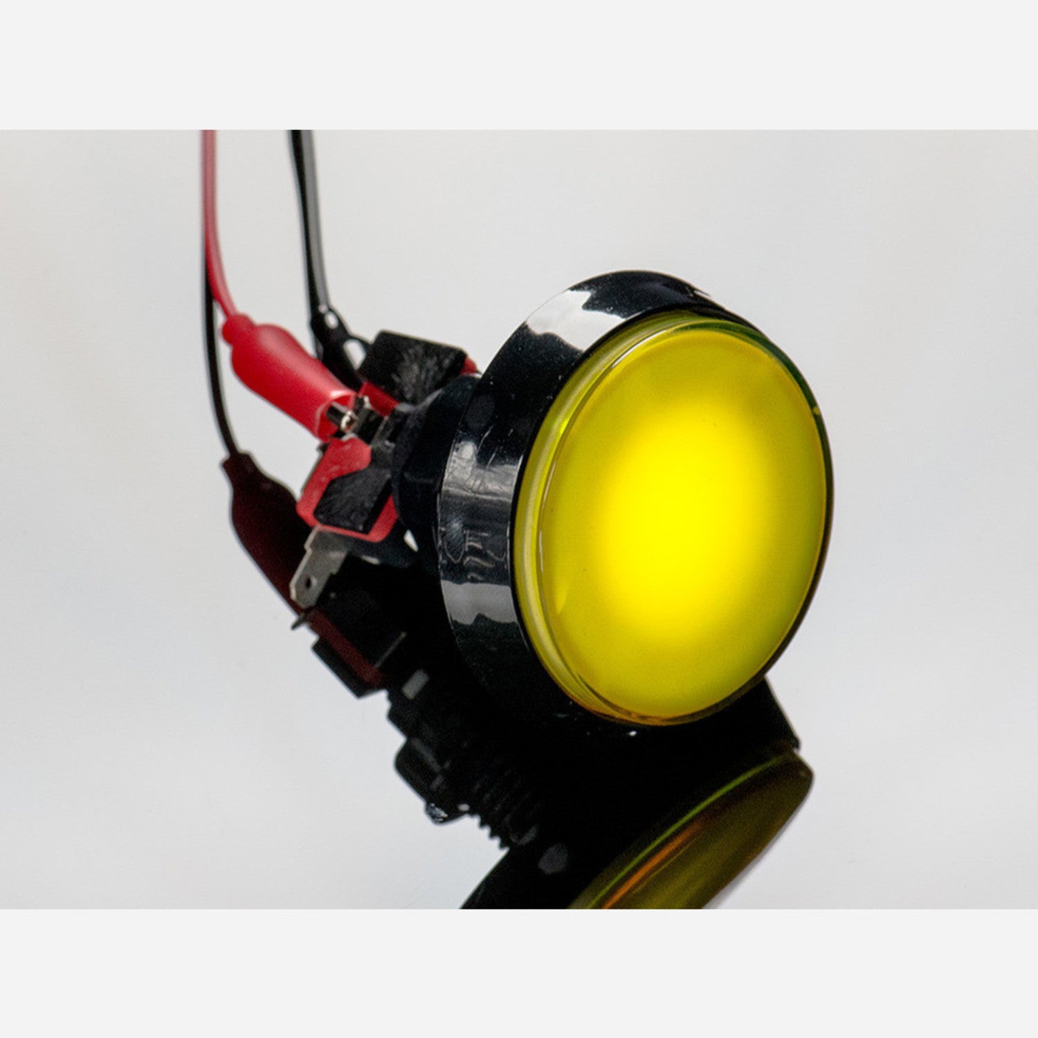 60mm Yellow Large Arcade Button with Optional LED Lighting