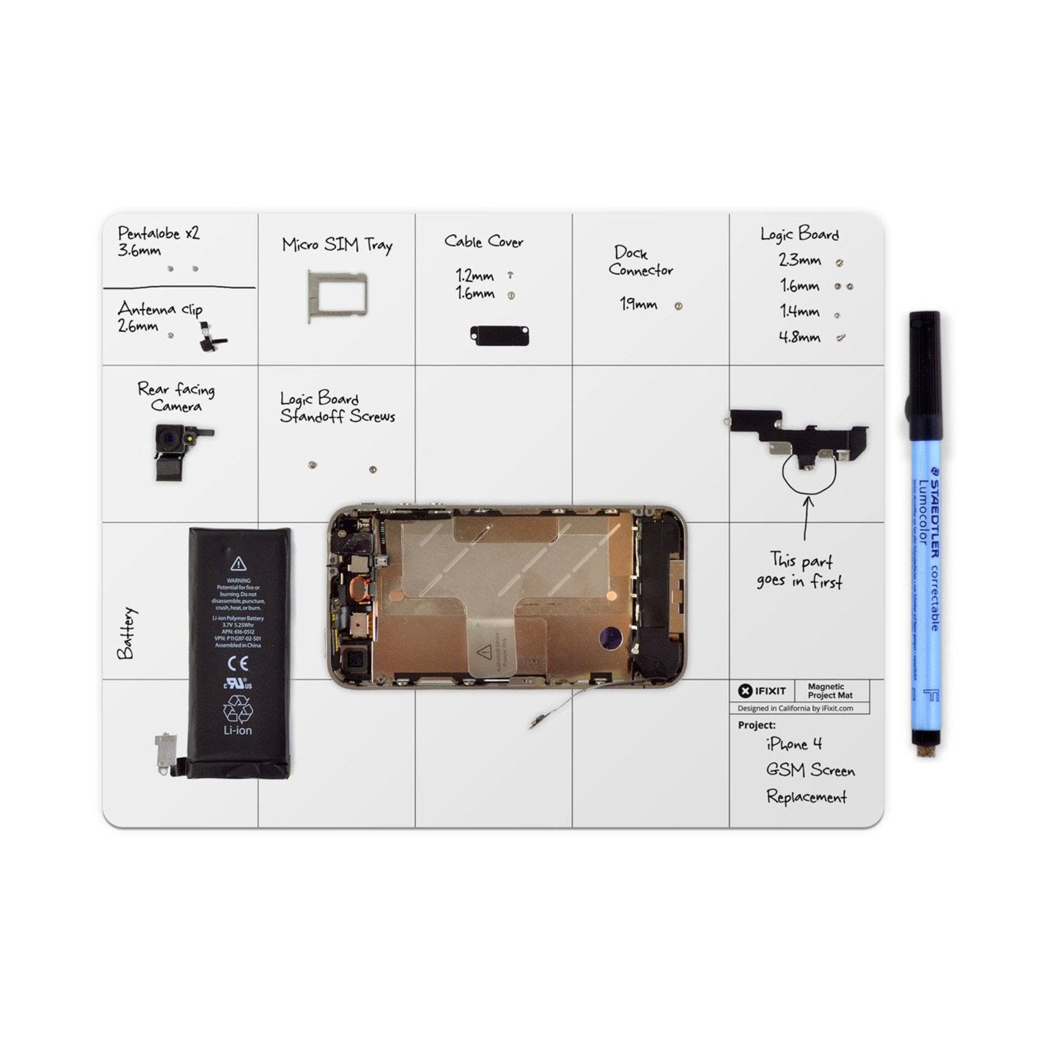 iFixit High - Performance Magnetic Project Mat for Easy Device Repairs