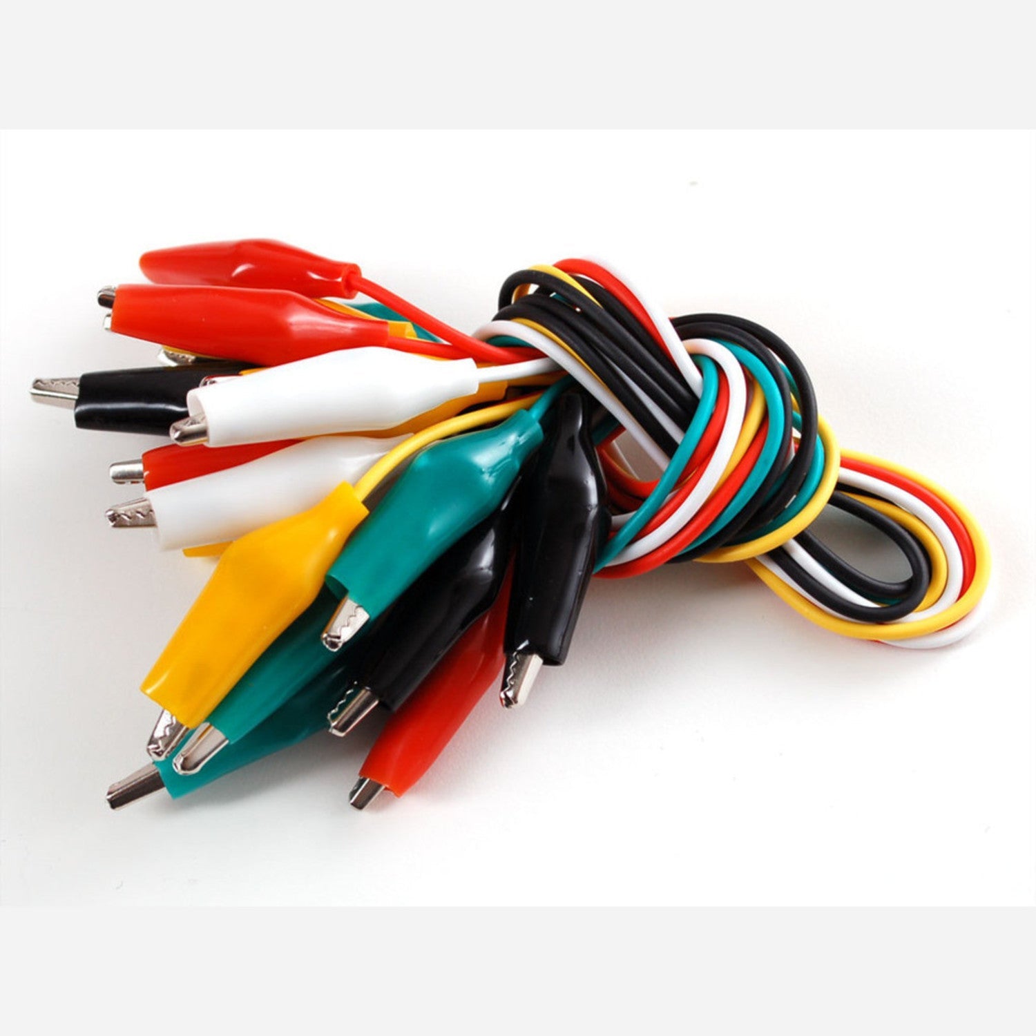 Set of 10 Large Color - Coded Alligator Clip Test Leads