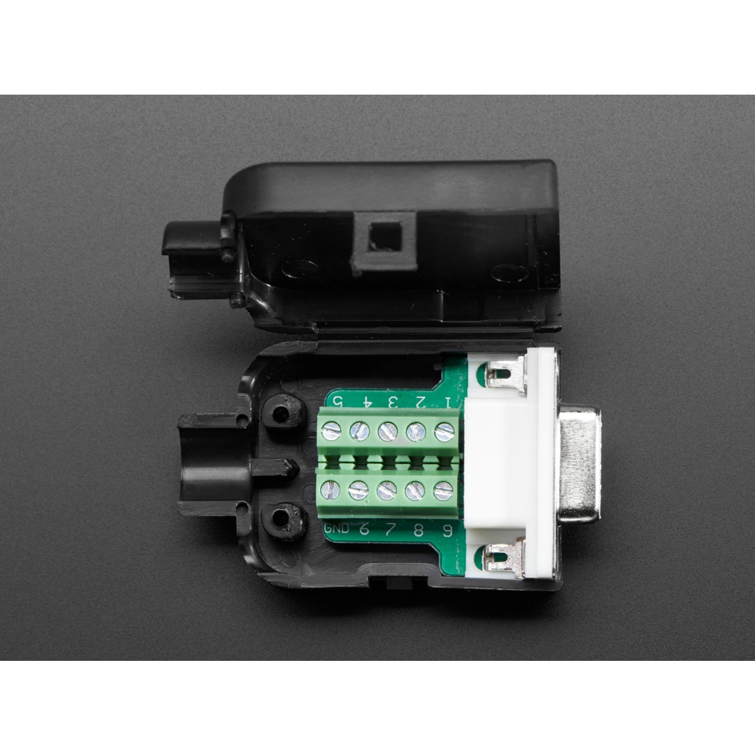 DE-9 (DB-9) Female Socket Connector to Terminal Block Breakout Adapter for Custom Cable and Interface Creation