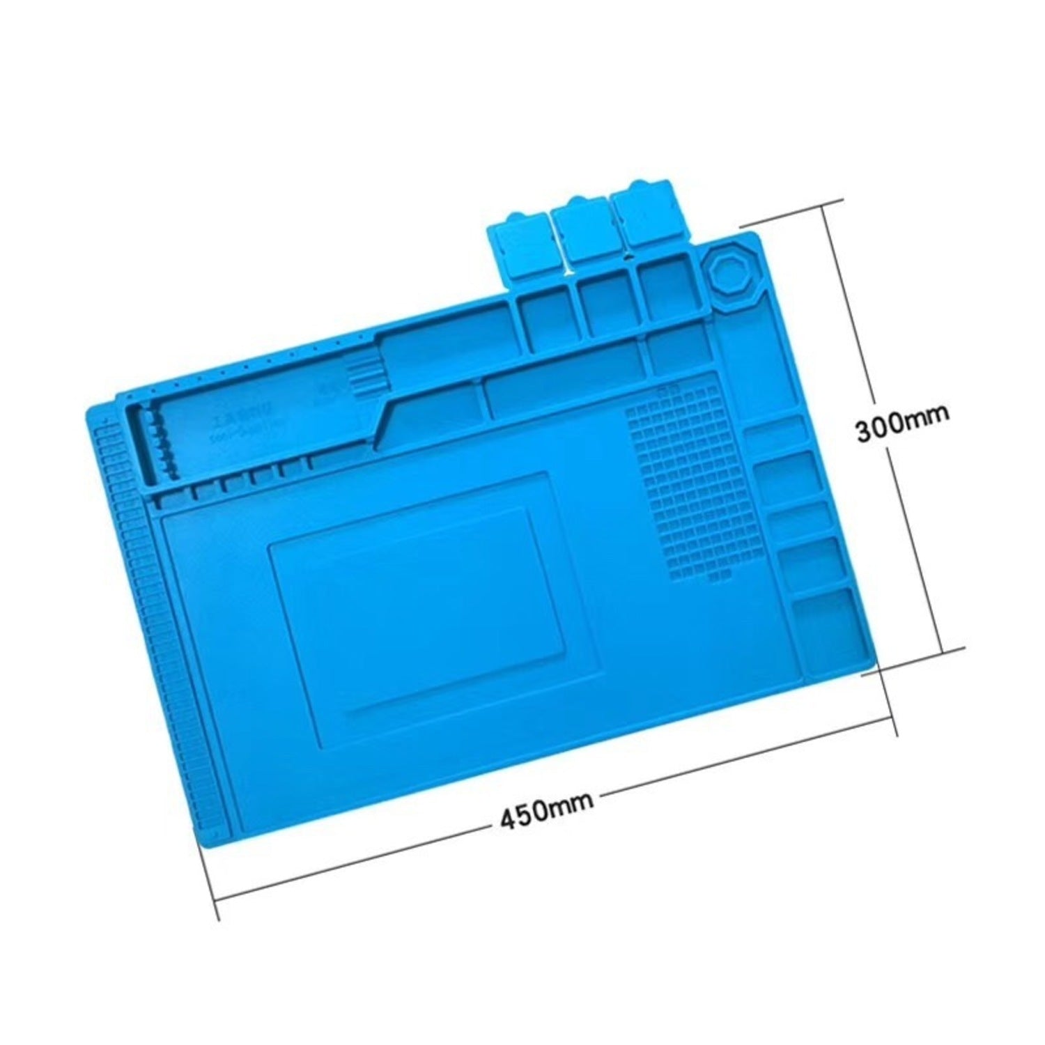 300x450mm Blue Heat-Resistant Environmentally-Friendly Magnetic Silicone Mat