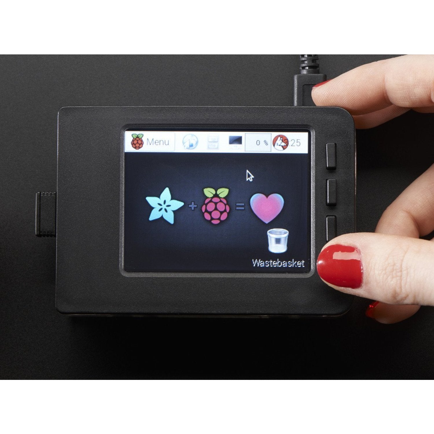 High - Quality Faceplate and Button Pack Designed for 2.8 - inch PiTFTs Compatible with Raspberry Pi B+, Pi 2, and Pi 3