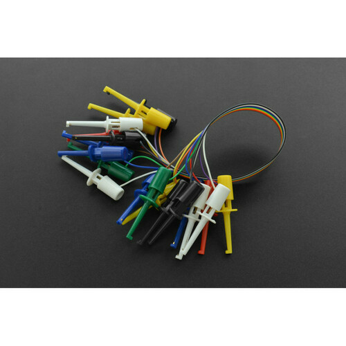 10-Pack Hook Test Clips with 5 Colors for Circuit Testing