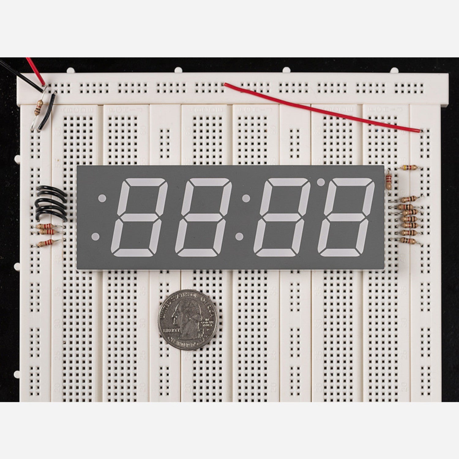 Bright Green 1.2-inch Digit Height 7-segment Clock Display for Projects