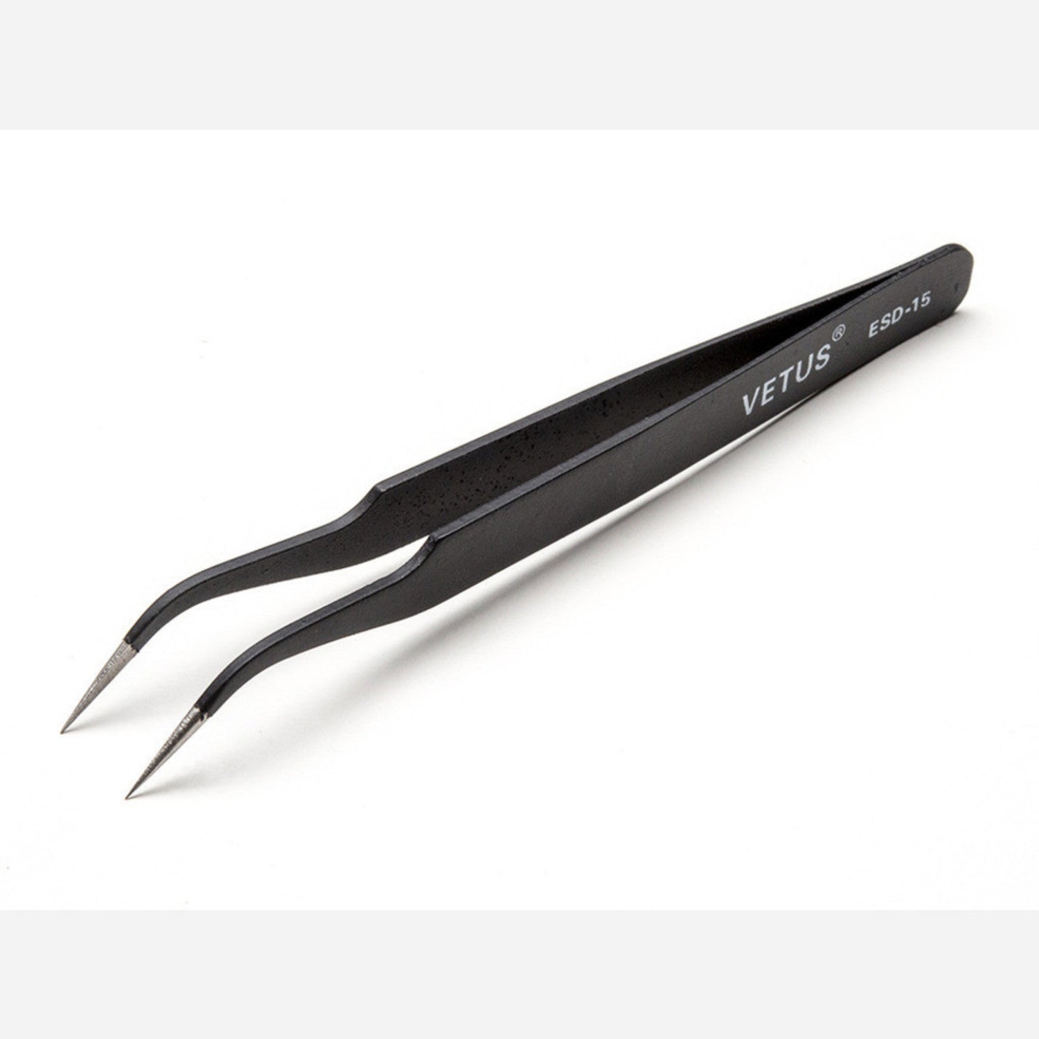 120mm ESD-safe Fine-tip Curved Tweezers for Precise Component Handling