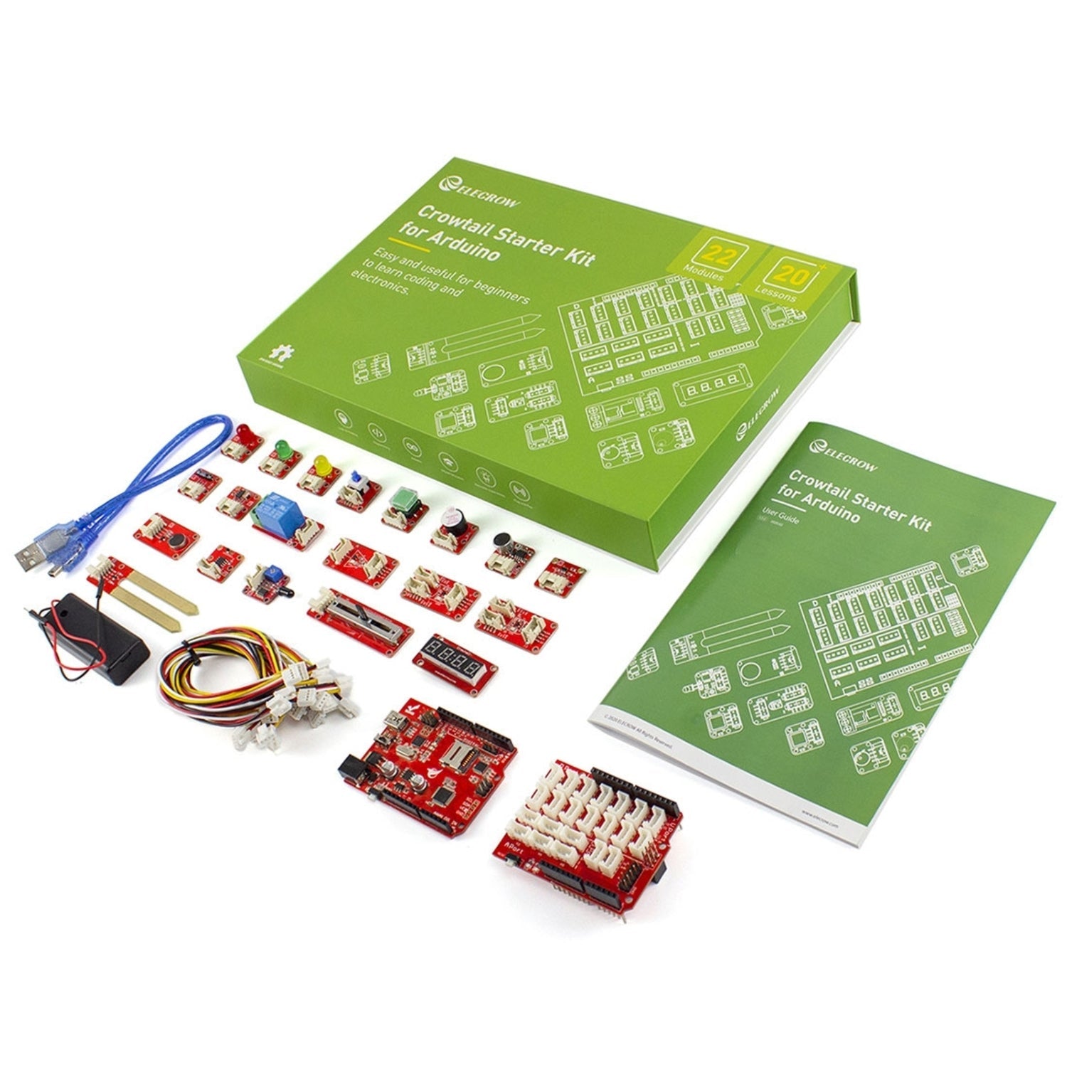 Comprehensive Crowtail Starter Kit Ideal for Arduino Beginners