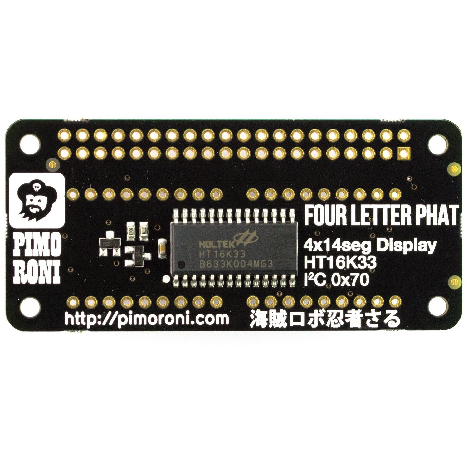 Four - Segment Letter Display pHAT for Raspberry Pi Projects
