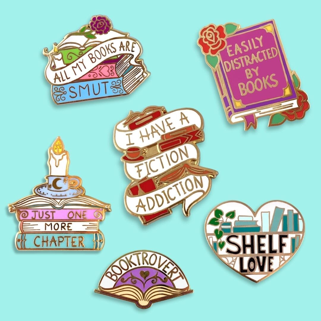 Limited Edition Just One More Chapter Hard Enamel Lapel Pin for Book Lovers
